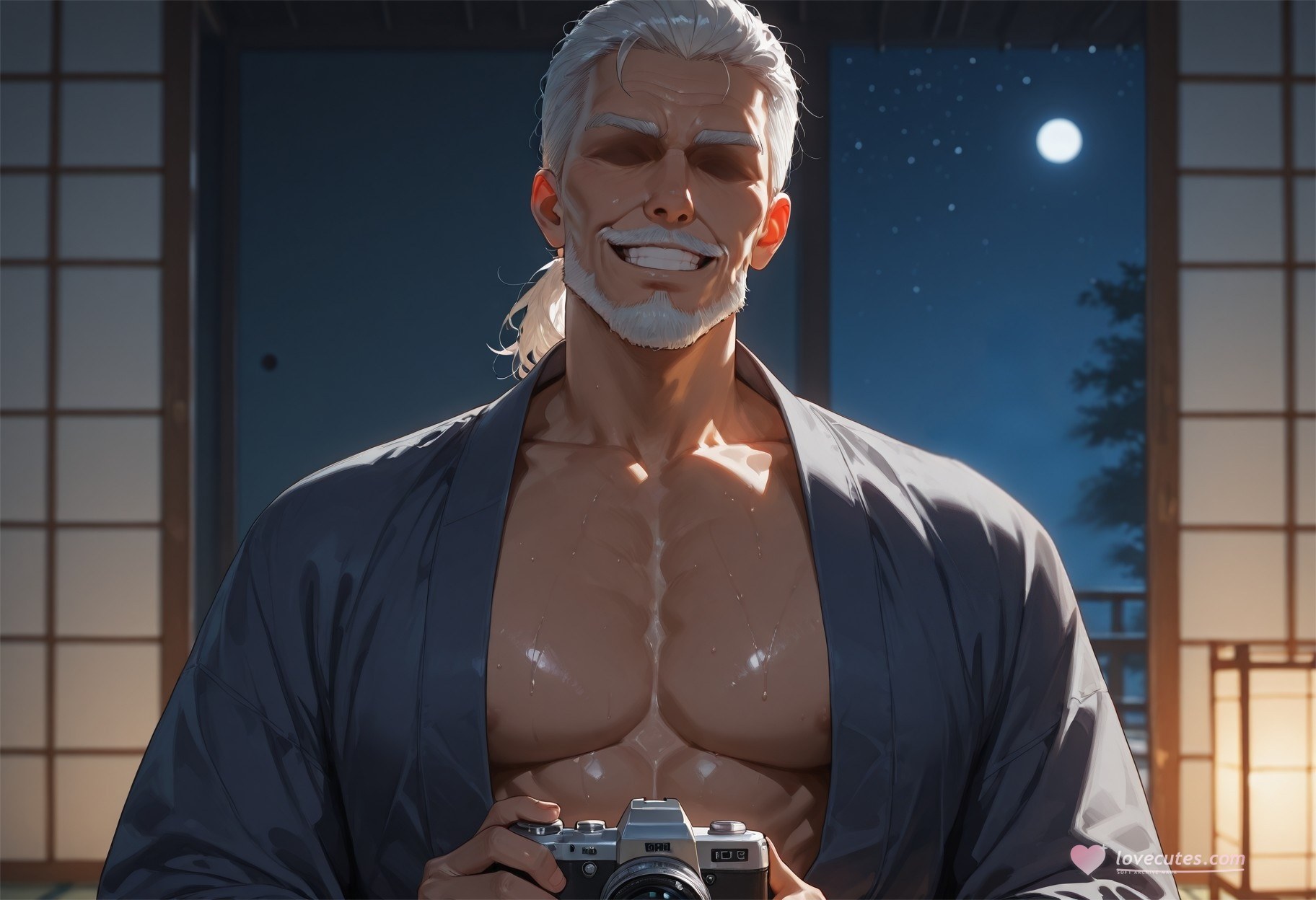 AI Generated Anime Girl - 原神 雷电将军 NTR Vol.2：ชุดชั้นในลูกไม้ ชุดรัดรูป 95P