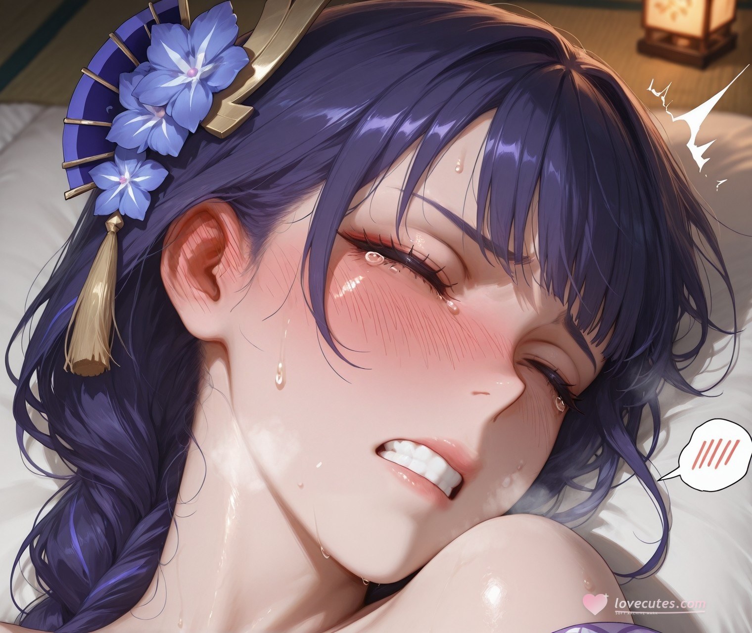 AI Generated Anime Girl - 原神 雷电将军 NTR Vol.2：ชุดชั้นในลูกไม้ ชุดรัดรูป 95P