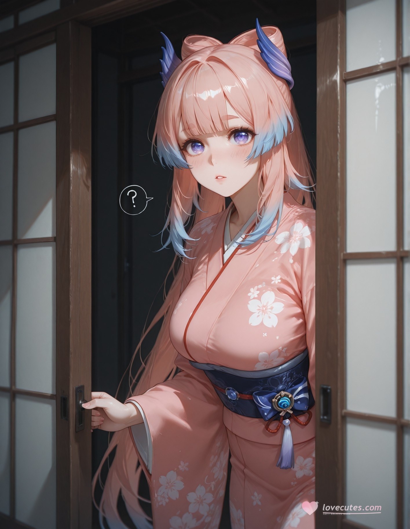 AI Generated Anime Girl - 原神 雷电将军 NTR Vol.2：ชุดชั้นในลูกไม้ ชุดรัดรูป 95P