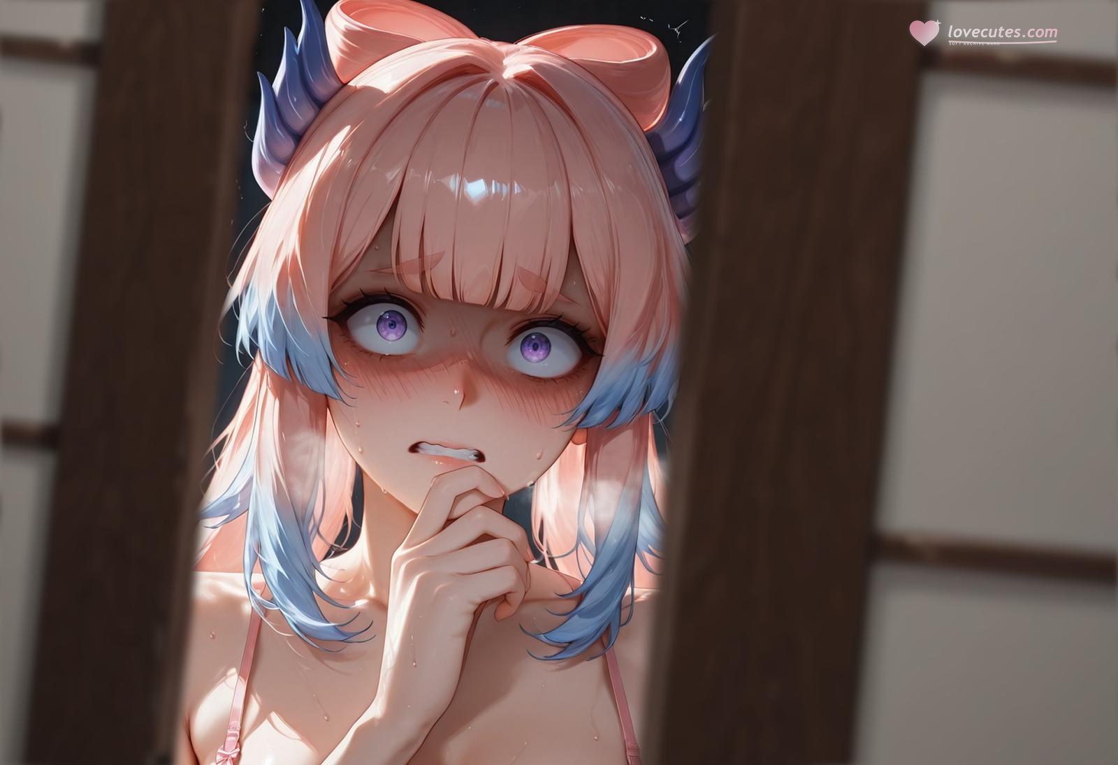 AI Generated Anime Girl - Genshin Impact Raiden Shogun, Sangonomiya Kokomi Collection: Bodysuit Long Hair Explicit 143P