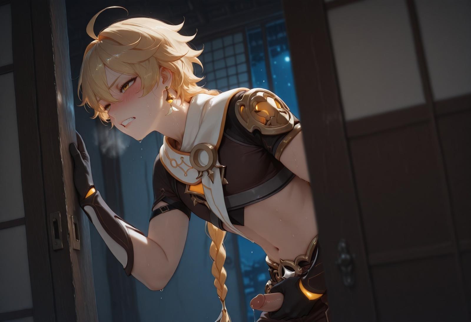 AI Generated Anime Girl - 原神 雷电将军、珊瑚宫心海合集：紧身衣长发露穴 143P