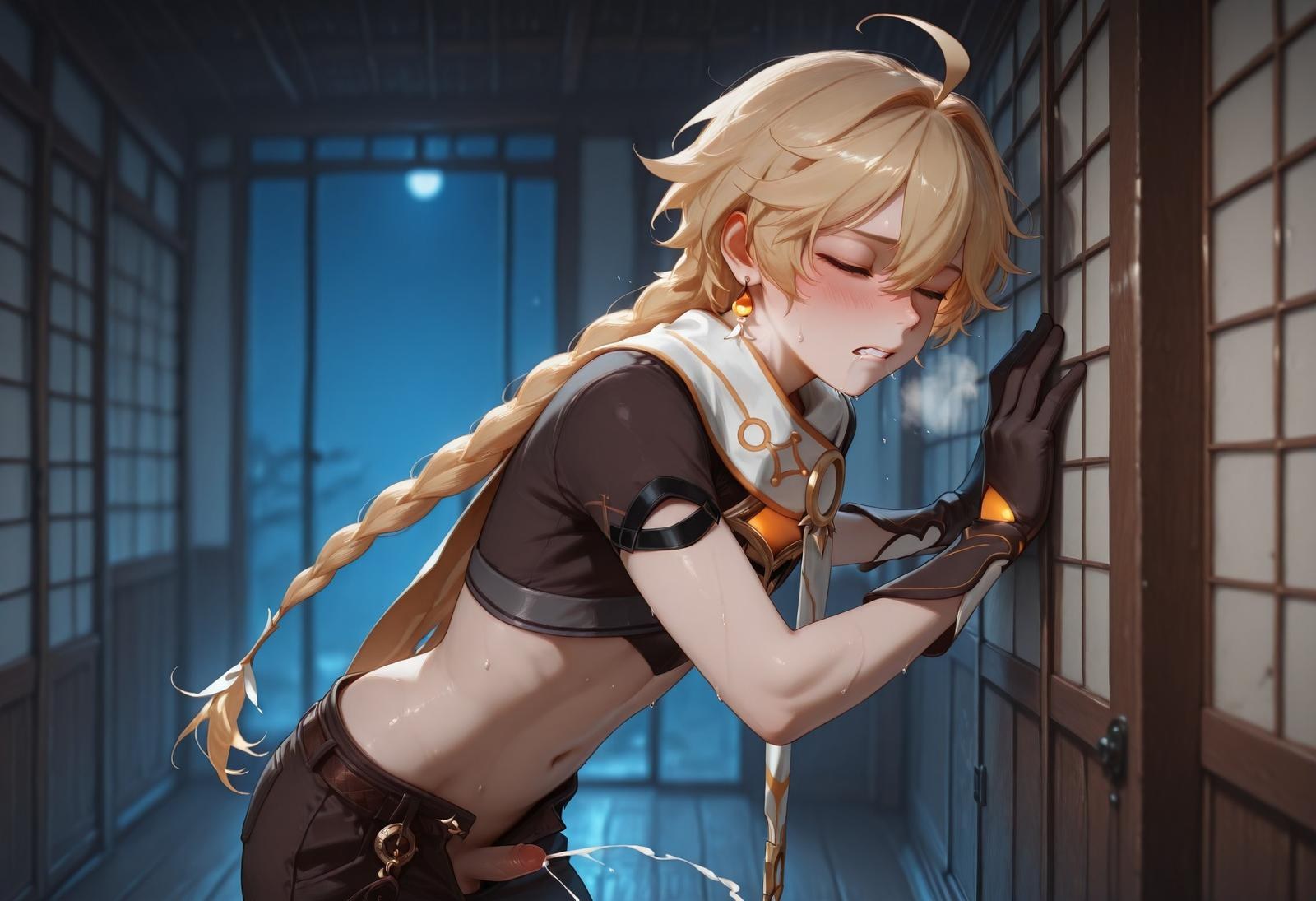 AI Generated Anime Girl - 原神 雷电将军、珊瑚宫心海合集：紧身衣长发露穴 143P