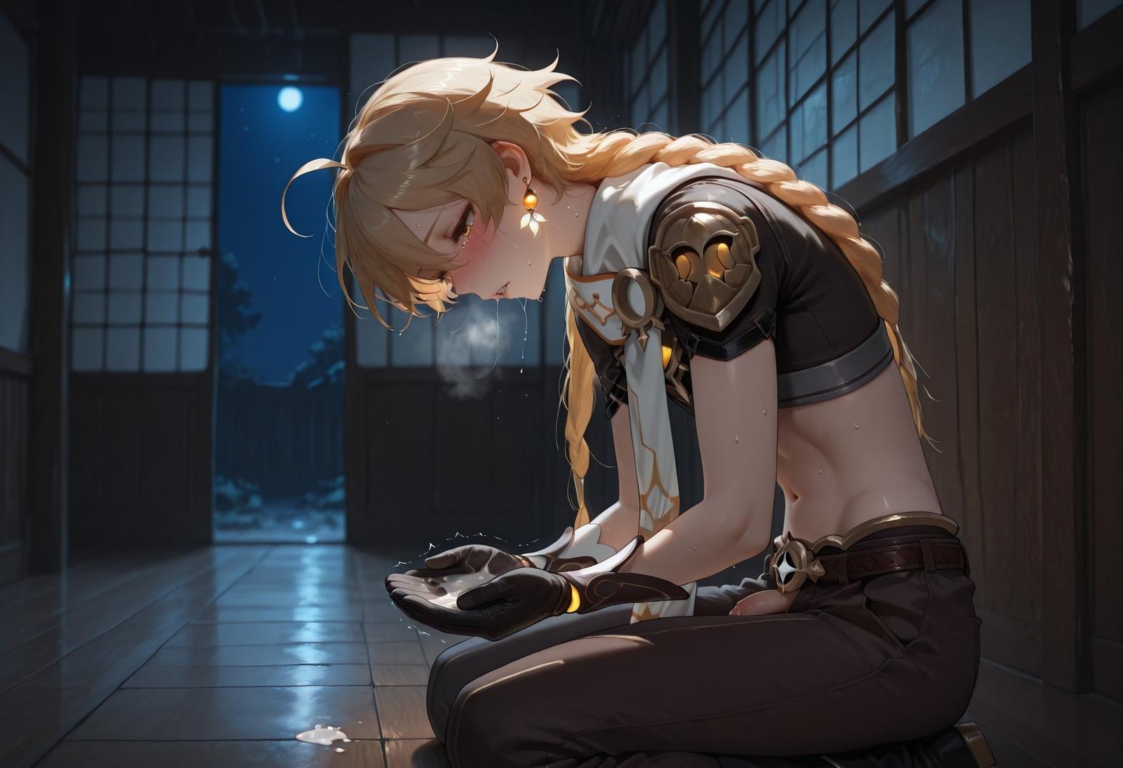 AI Generated Anime Girl - 原神 雷电将军、珊瑚宫心海合集：紧身衣长发露穴 143P