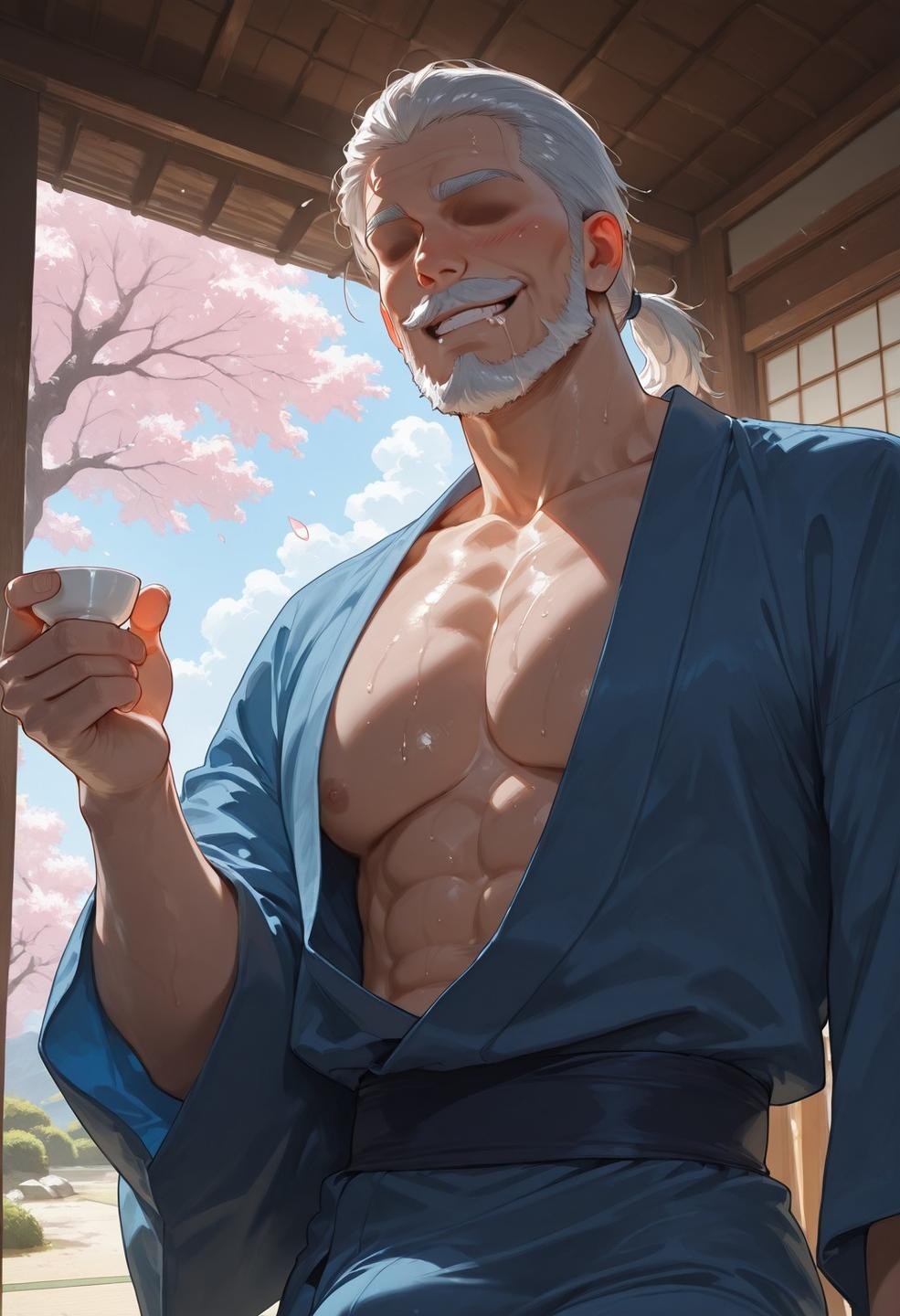 AI Generated Anime Girl - 原神 雷电将军：蕾丝内衣床拍露穴 213P