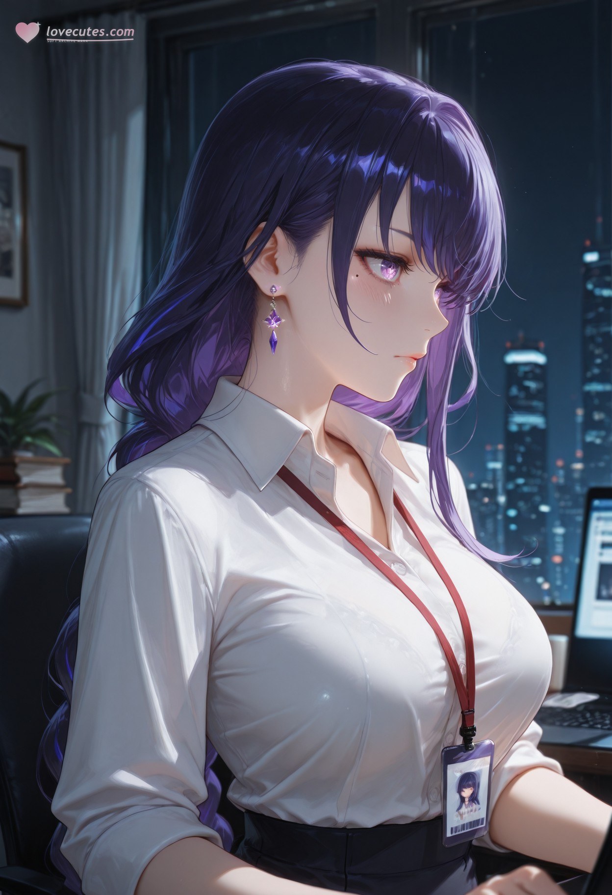 AI tạo ra Anime Girl - 原神 雷电将军：OL套裙黑丝 382P