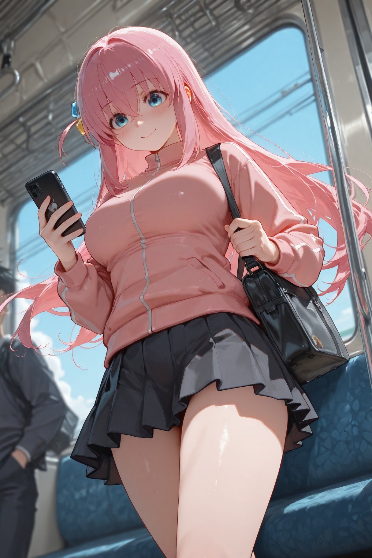 AI Generated Anime Girl - 孤独摇滚 后藤一里：蕾丝内衣床拍露点 574P