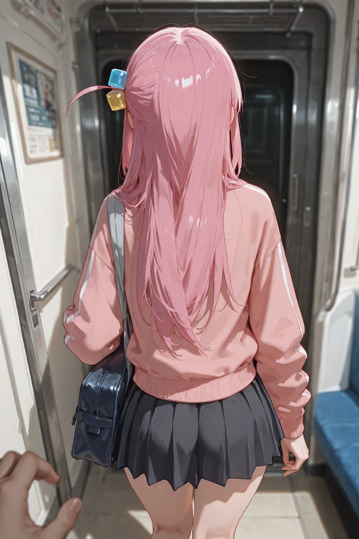 AI Generated Anime Girl - 孤独摇滚 后藤一里：蕾丝内衣床拍露点 574P