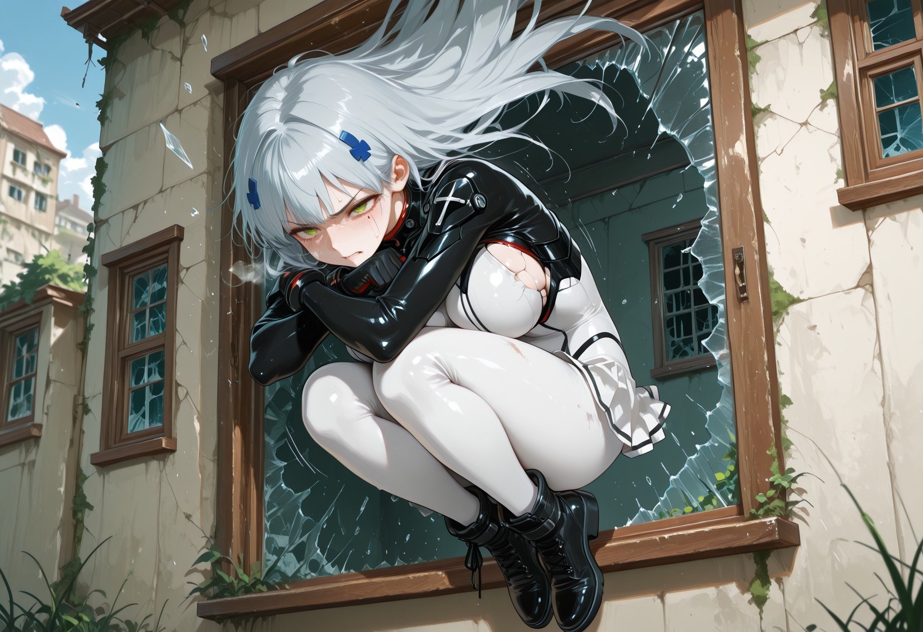 AI Generated Anime Girl - 少女前线 HK416：紧身衣湿身露穴 291P