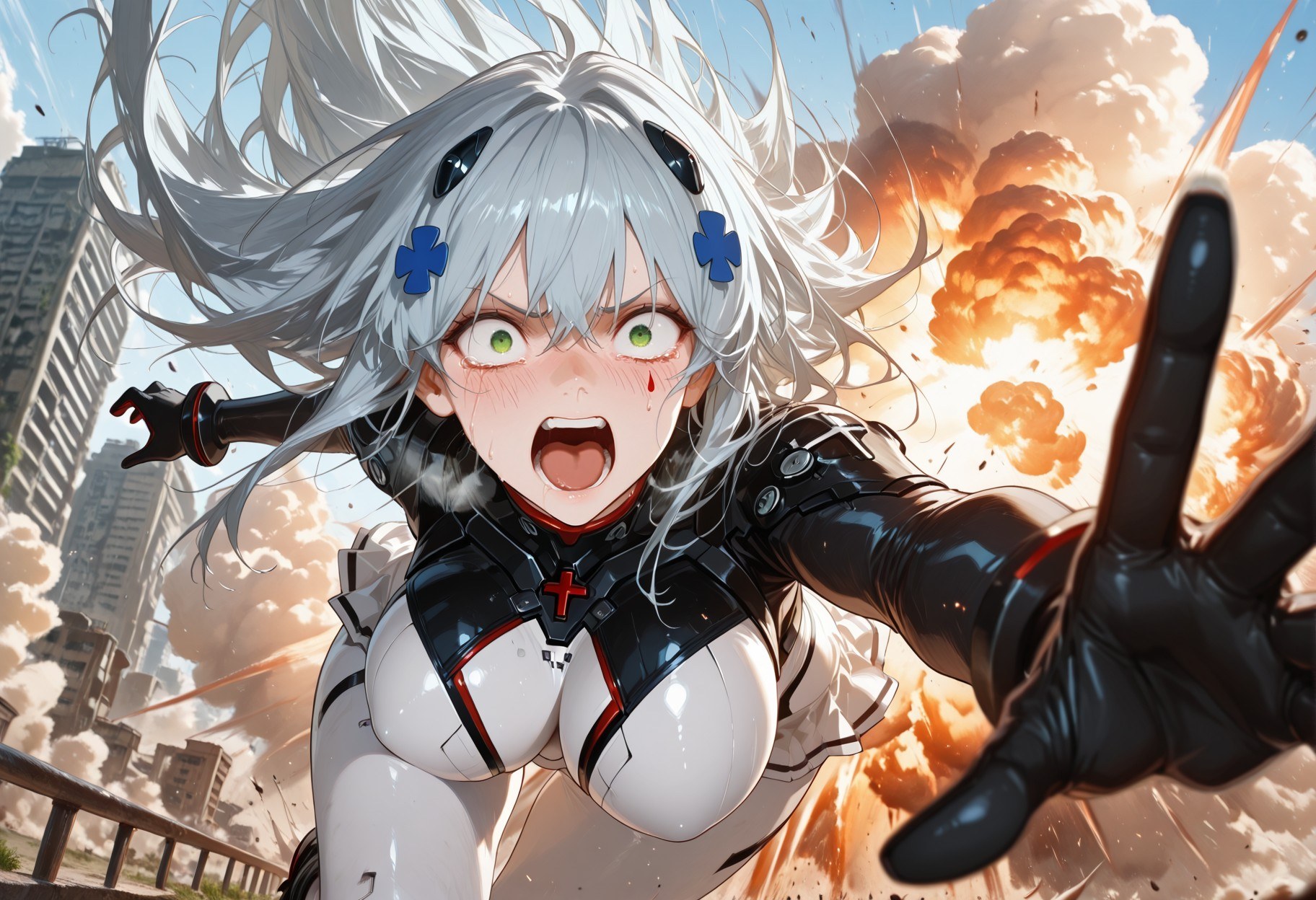 AI Generated Anime Girl - 少女前线 HK416：紧身衣湿身露穴 291P