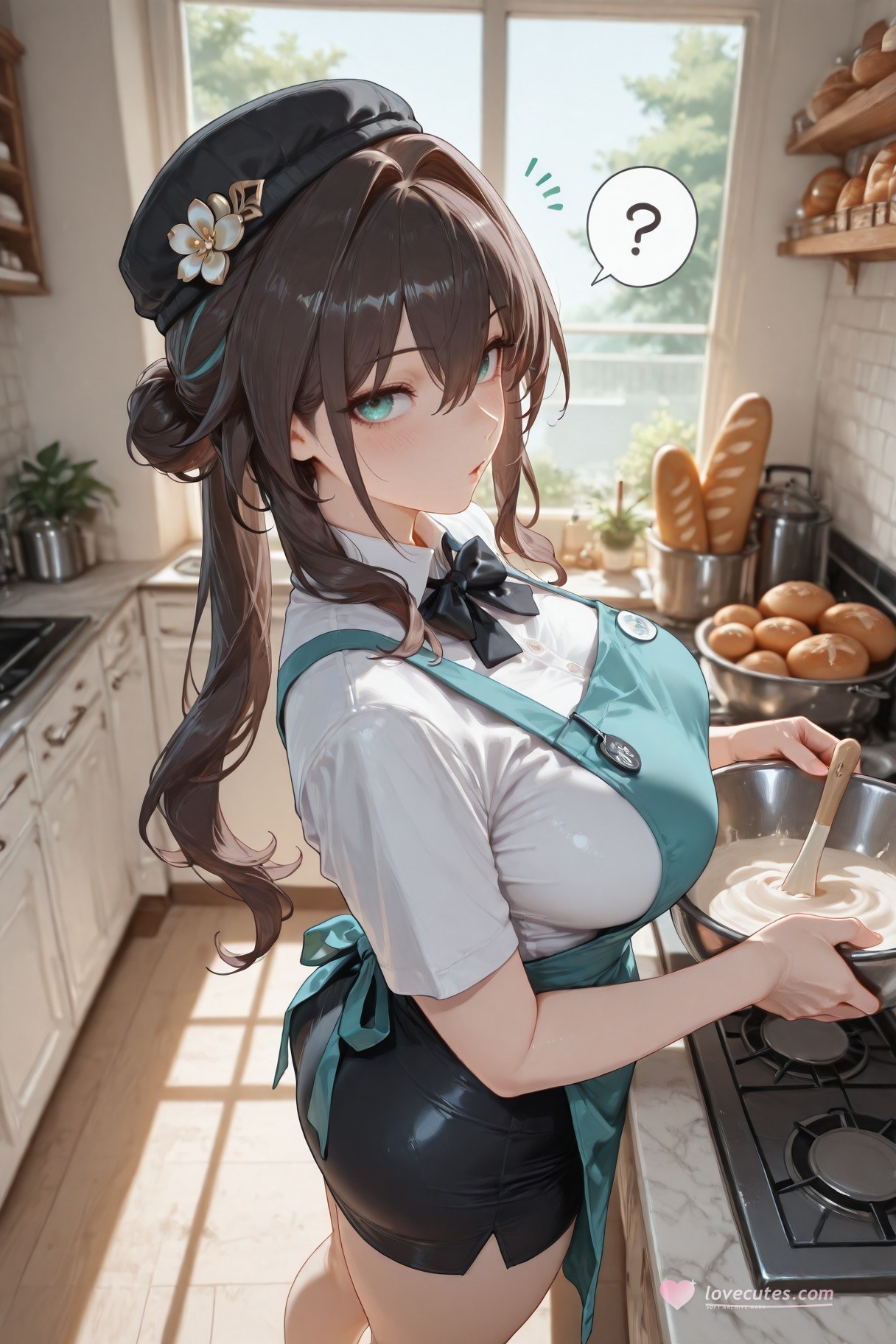 AI Generated Anime Girl - 崩坏：星穹铁道 阮梅女仆：女仆装白丝 399P