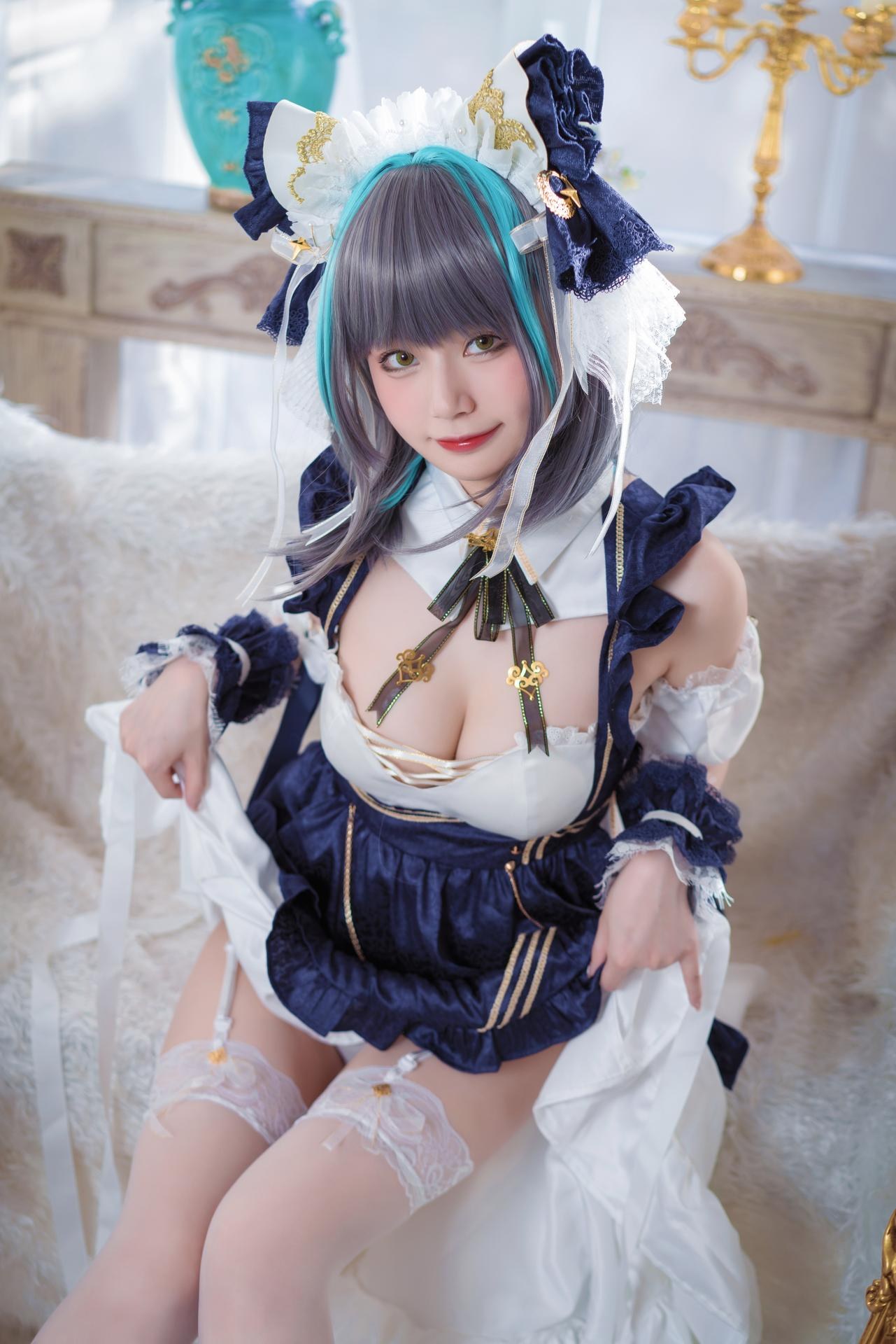 [cosplay] 猫大人 - 碧蓝航线 柴郡: ảnh chụp nhân vật phong cách nữ hầu gái 24P