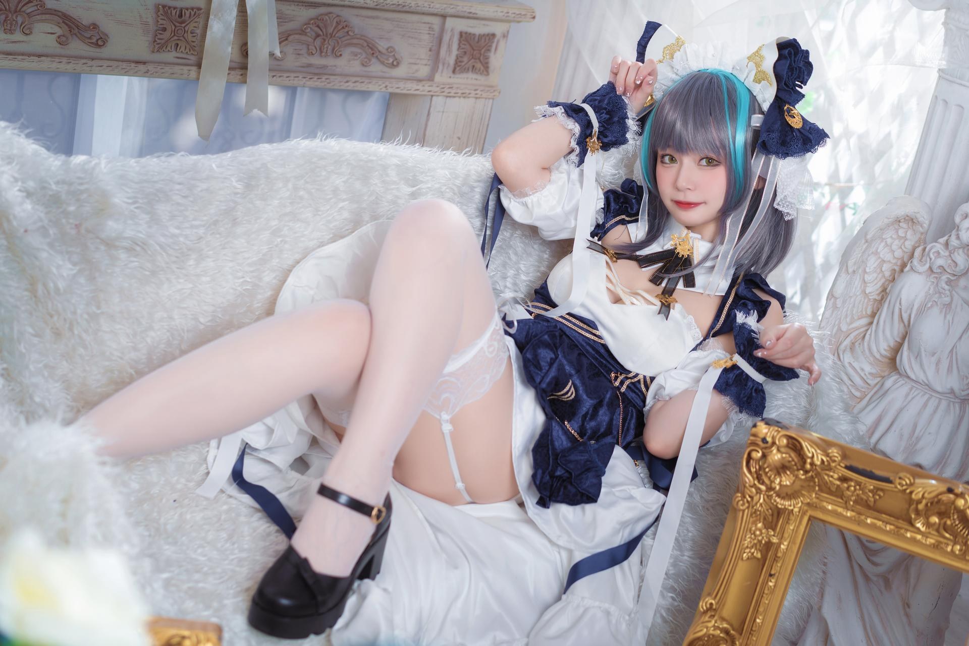 [cosplay] 猫大人 - 碧蓝航线 柴郡: ảnh chụp nhân vật phong cách nữ hầu gái 24P