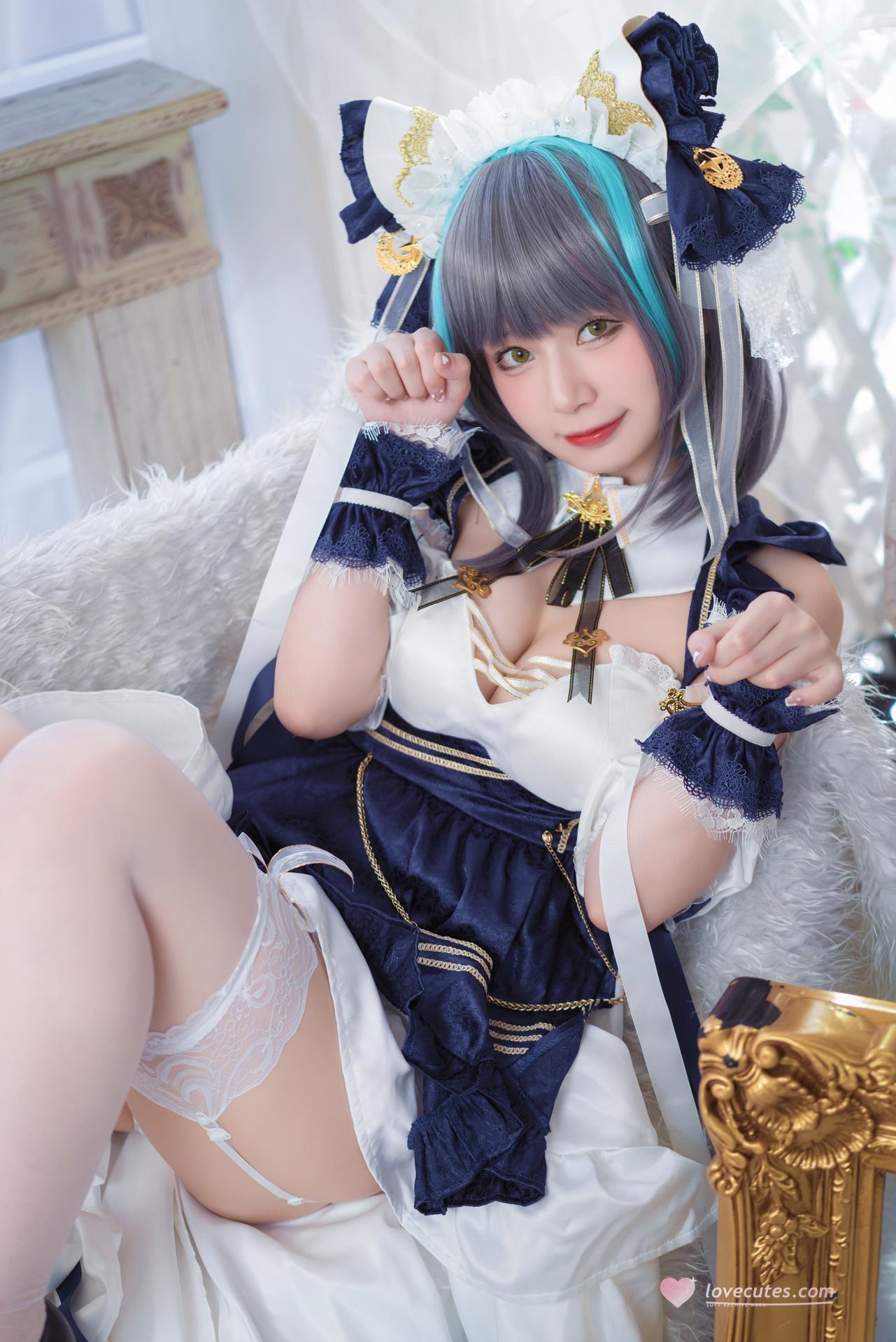 [cosplay] 猫大人 - 碧蓝航线 柴郡: ảnh chụp nhân vật phong cách nữ hầu gái 24P