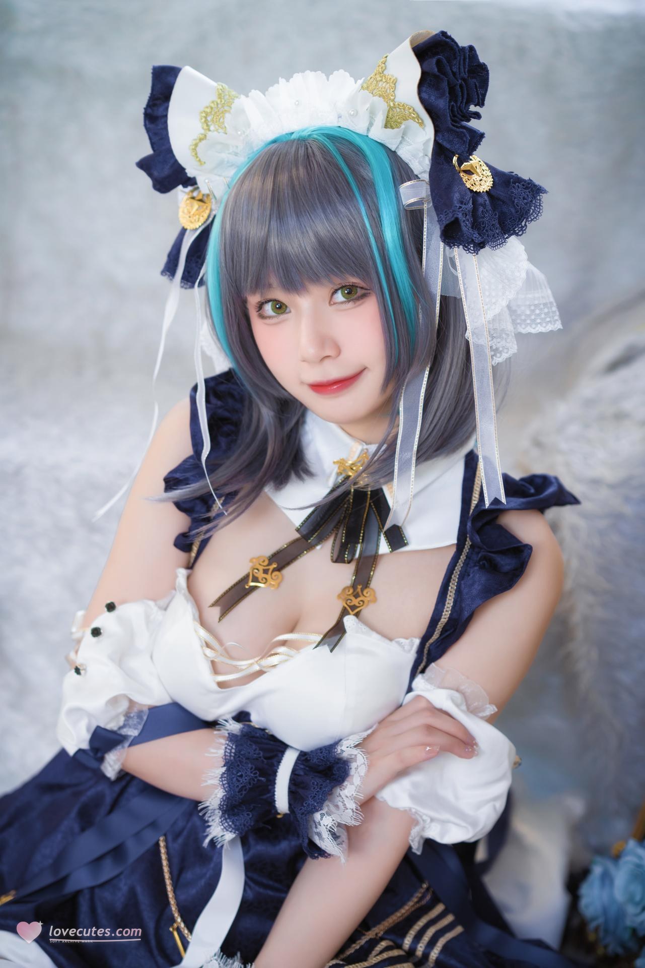 [cosplay] 猫大人 - 碧蓝航线 柴郡: ảnh chụp nhân vật phong cách nữ hầu gái 24P