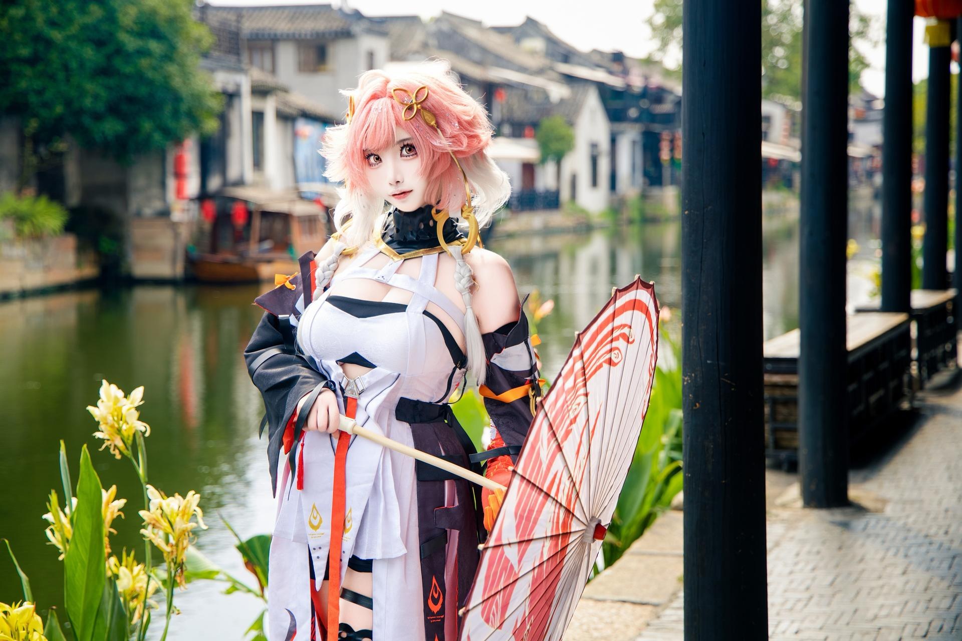 [cosplay] 香草奶喵 - 鸣潮 长离：原皮外景角色写真 25P