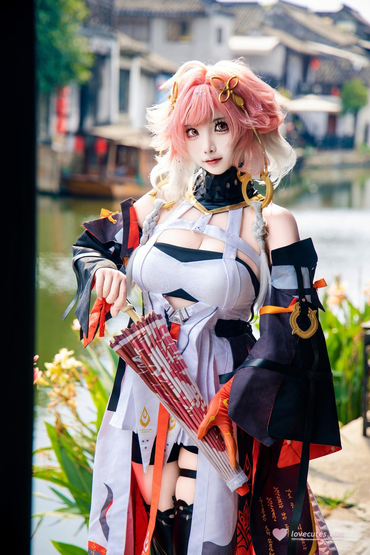 [cosplay] 香草奶喵 - 鸣潮 长离：原皮外景角色写真 25P