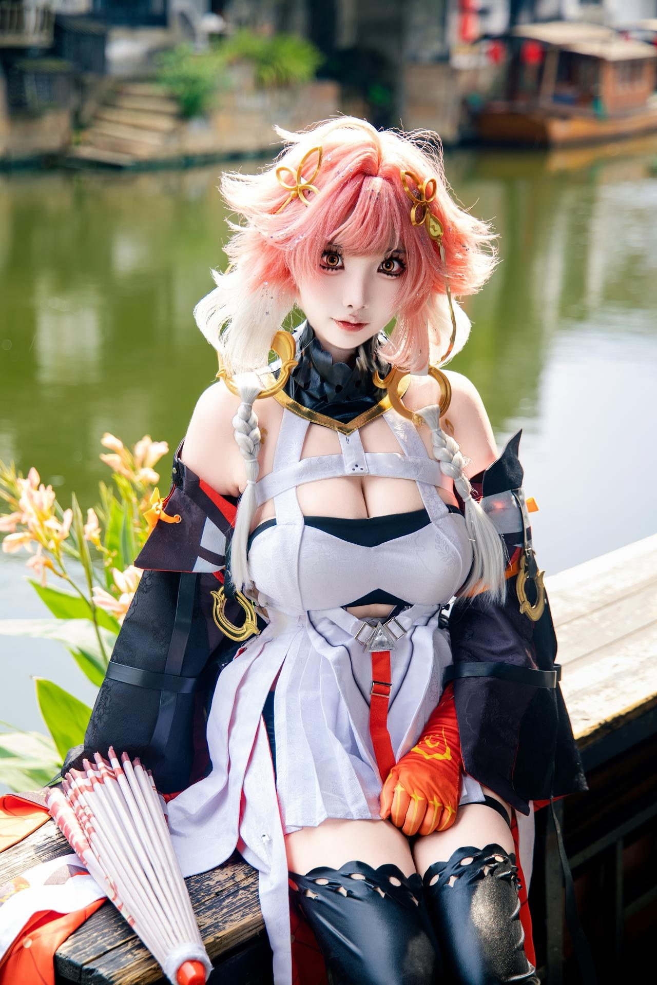 [cosplay] 香草奶喵 - 鸣潮 长离: 原皮 ngoại cảnh ảnh nhân vật 25P