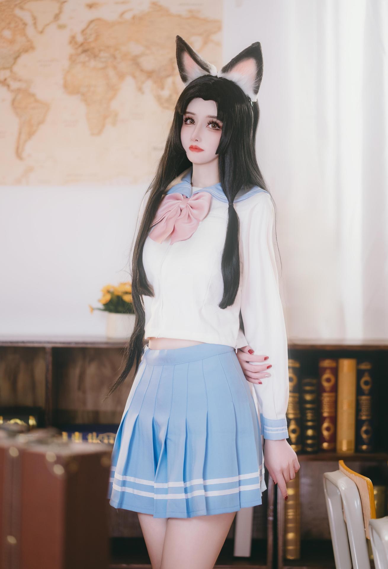 [コスプレ] 鹿八岁 - 原神 胡桃：教室テーマ角色写真 66P1V