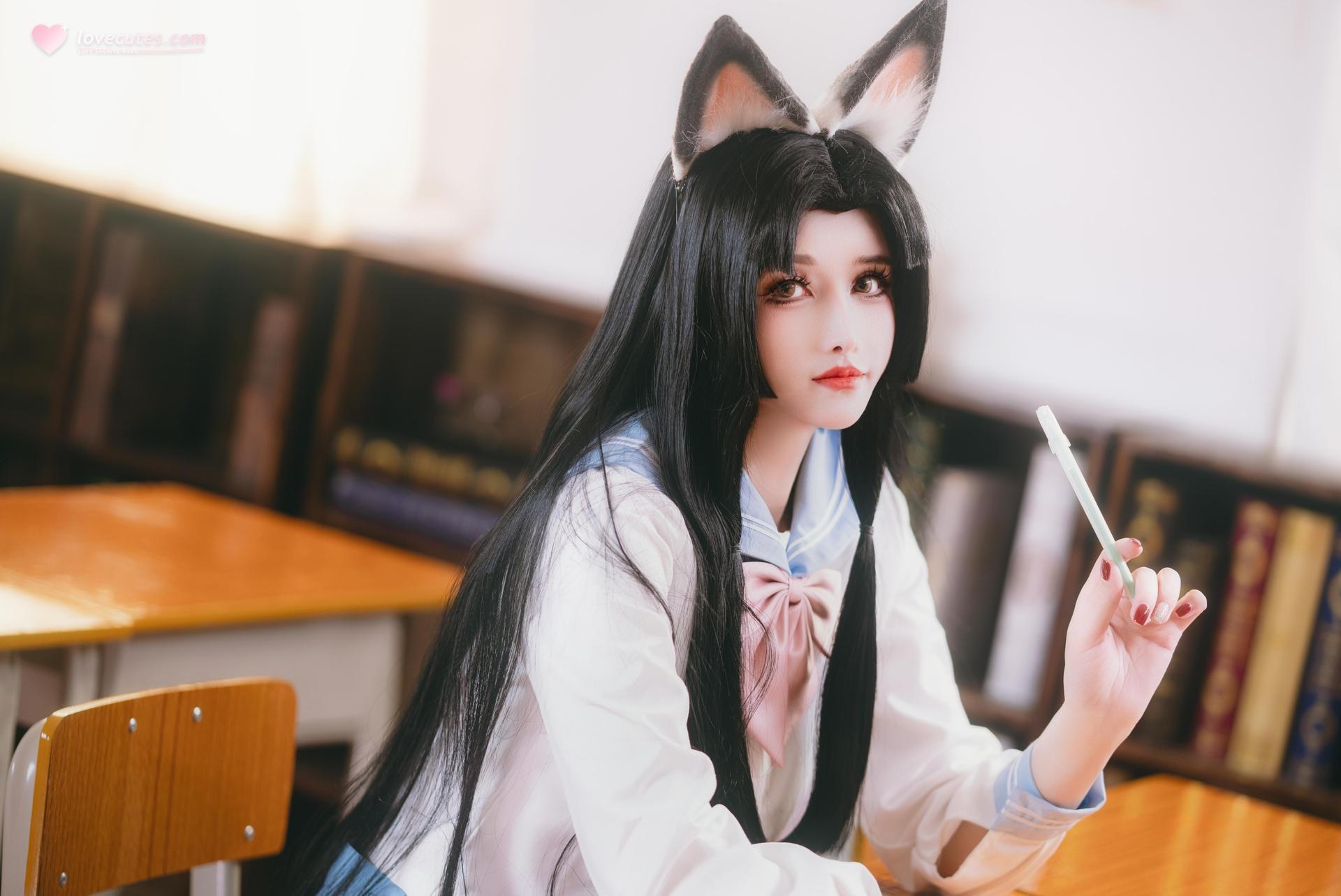 [コスプレ] 鹿八岁 - 原神 胡桃：教室テーマ角色写真 66P1V