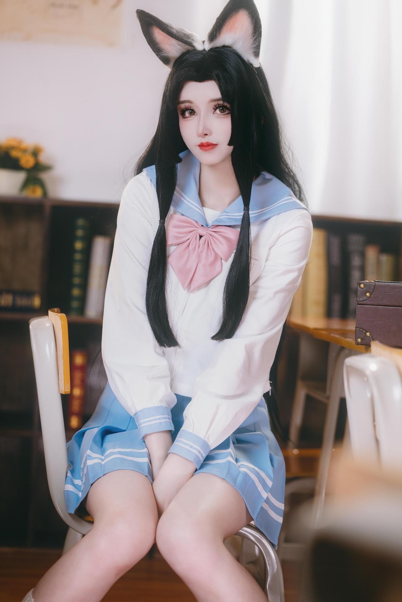 [コスプレ] 鹿八岁 - 原神 胡桃：教室テーマ角色写真 66P1V