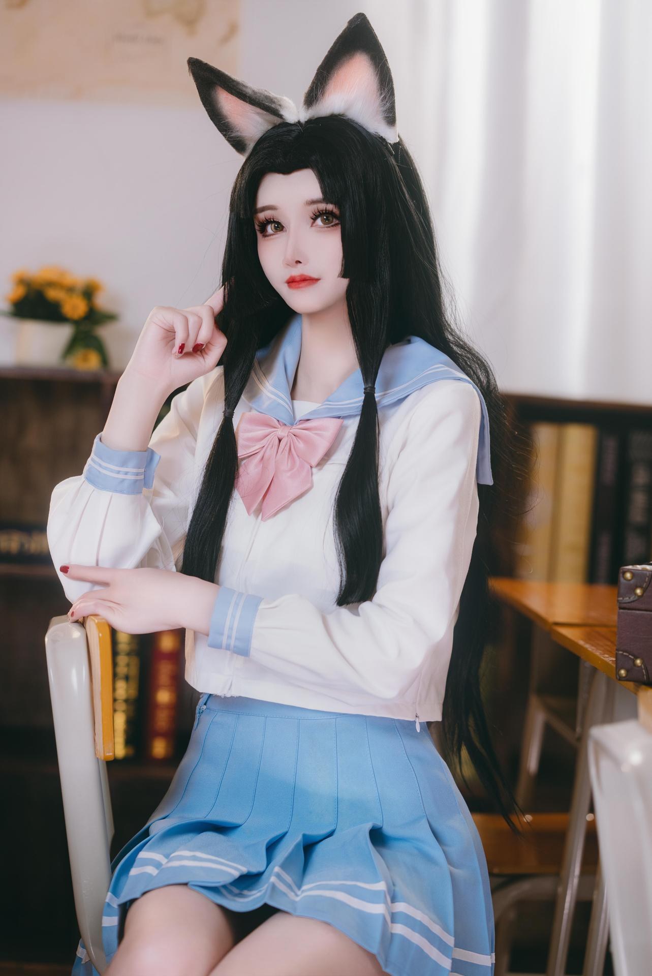 [コスプレ] 鹿八岁 - 原神 胡桃：教室テーマ角色写真 66P1V