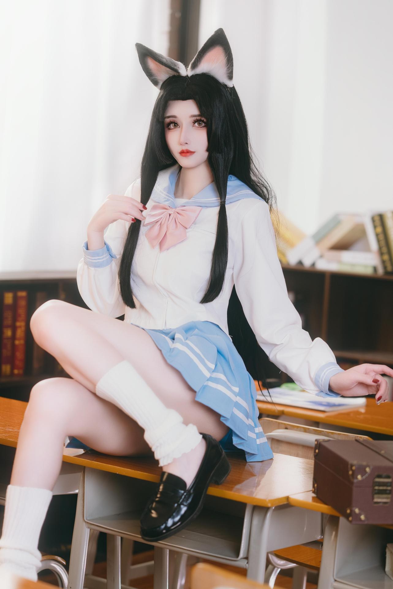 [cosplay]鹿八岁 - Nguyên Thần Hutao: Ảnh nhân vật chủ đề lớp học 66P1V
