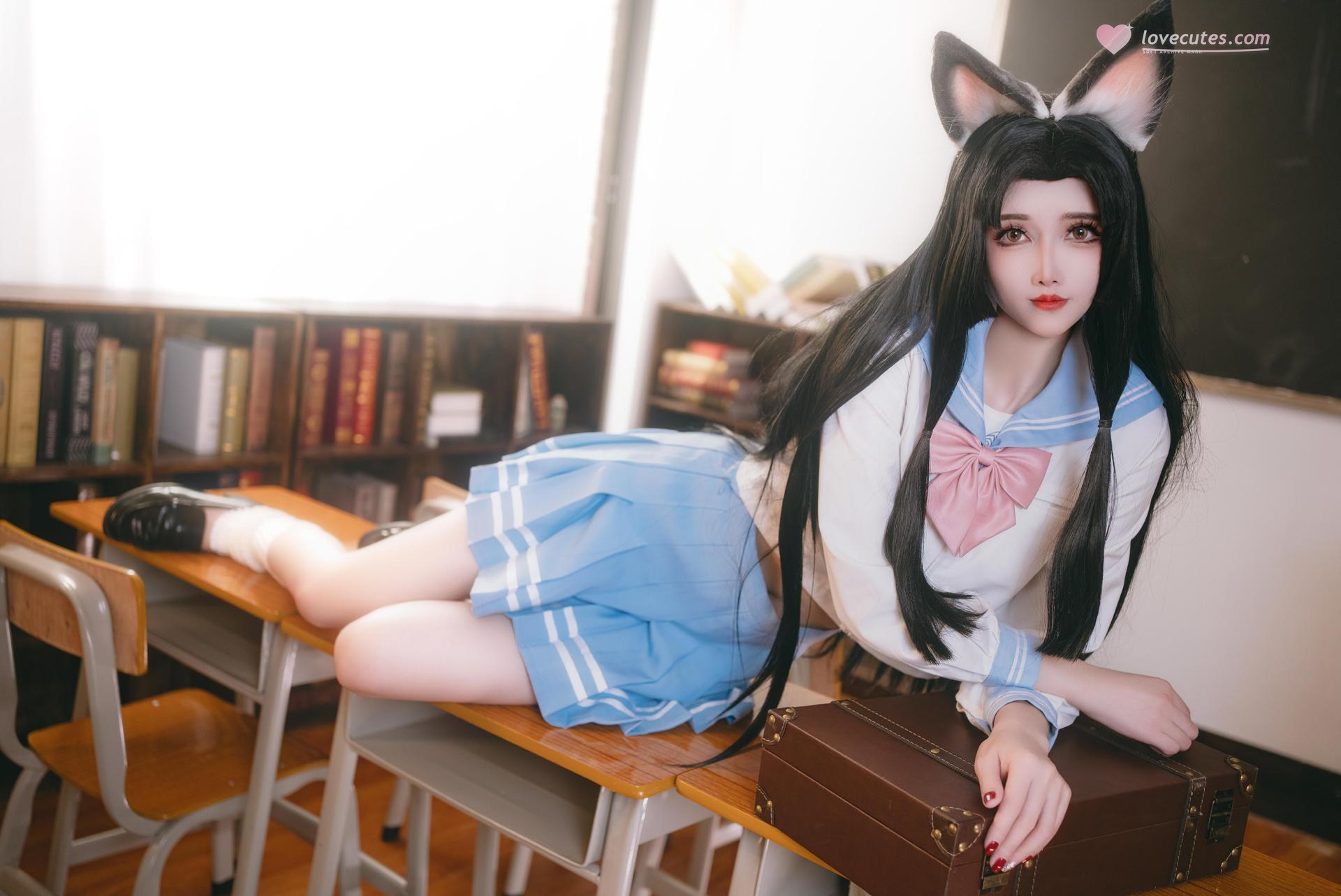 [cosplay]鹿八岁 - Nguyên Thần Hutao: Ảnh nhân vật chủ đề lớp học 66P1V