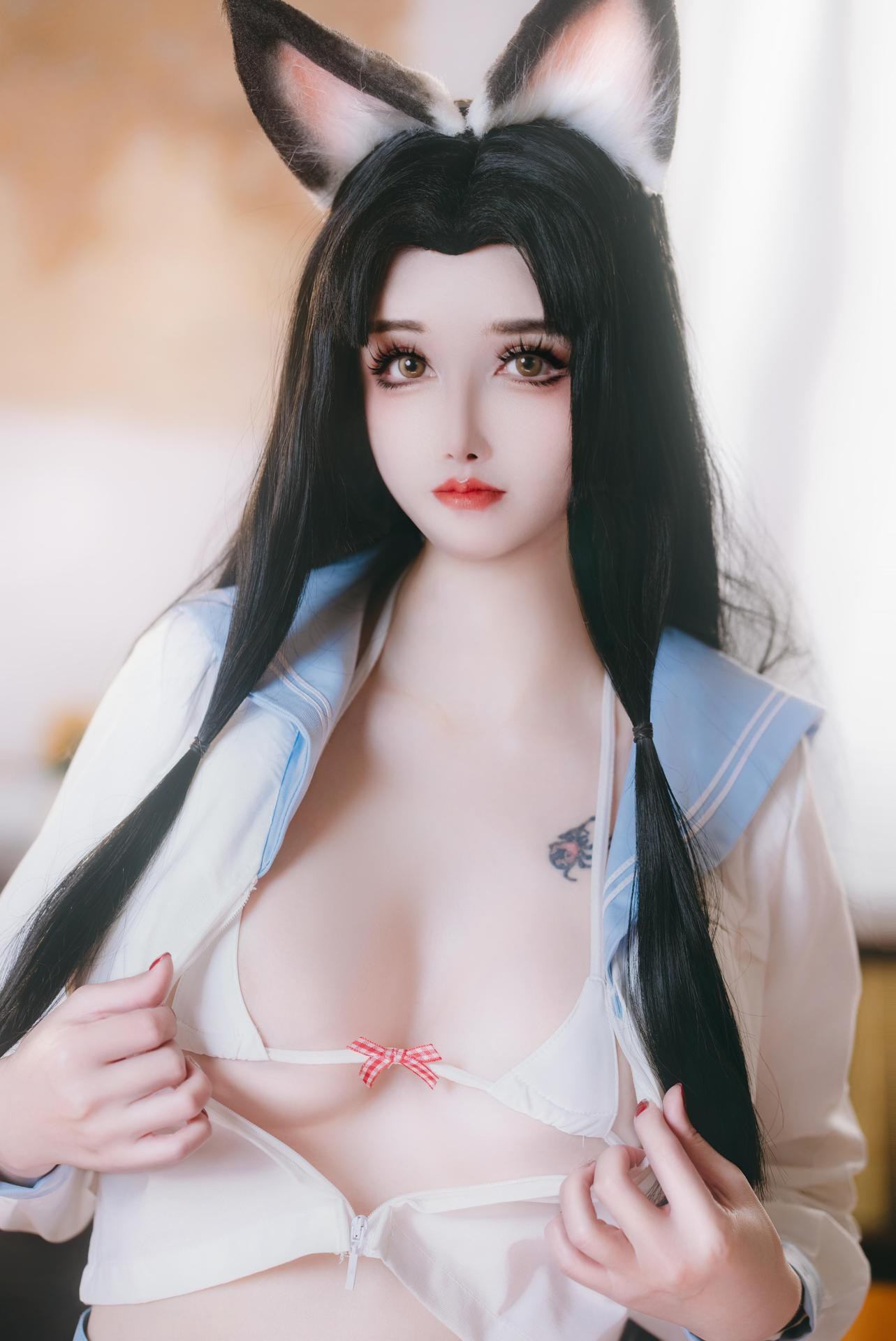 [cosplay]鹿八岁 - Nguyên Thần Hutao: Ảnh nhân vật chủ đề lớp học 66P1V