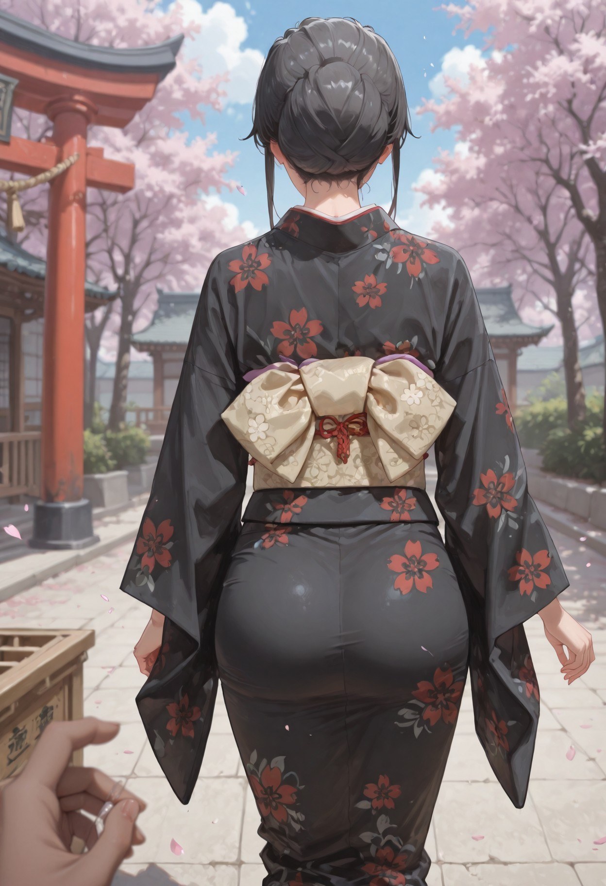 Cô gái anime do AI tạo - 我的青春恋爱物语果然有问题 雪之下母: đồ lót ren đen, bodysuit ôm sát, đồng phục học sinh ướt người lộ âm hộ 352P