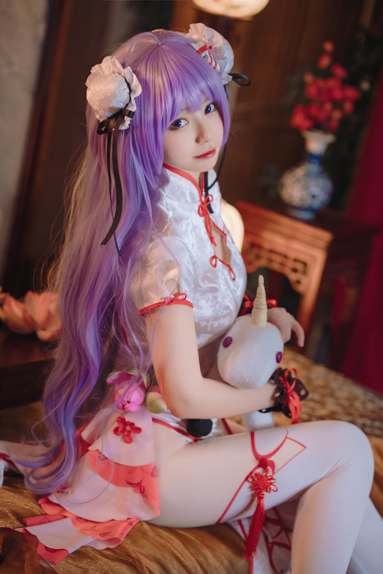 [cosplay] 猫大人 - 碧蓝航线 独角兽旗袍：写真ธีมตัวละคร 22P
