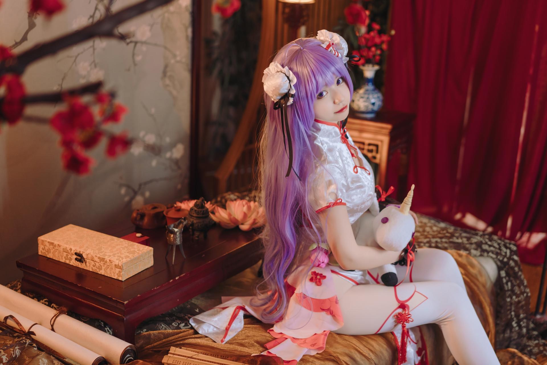 [cosplay] 猫大人 - 碧蓝航线 独角兽旗袍：写真ธีมตัวละคร 22P