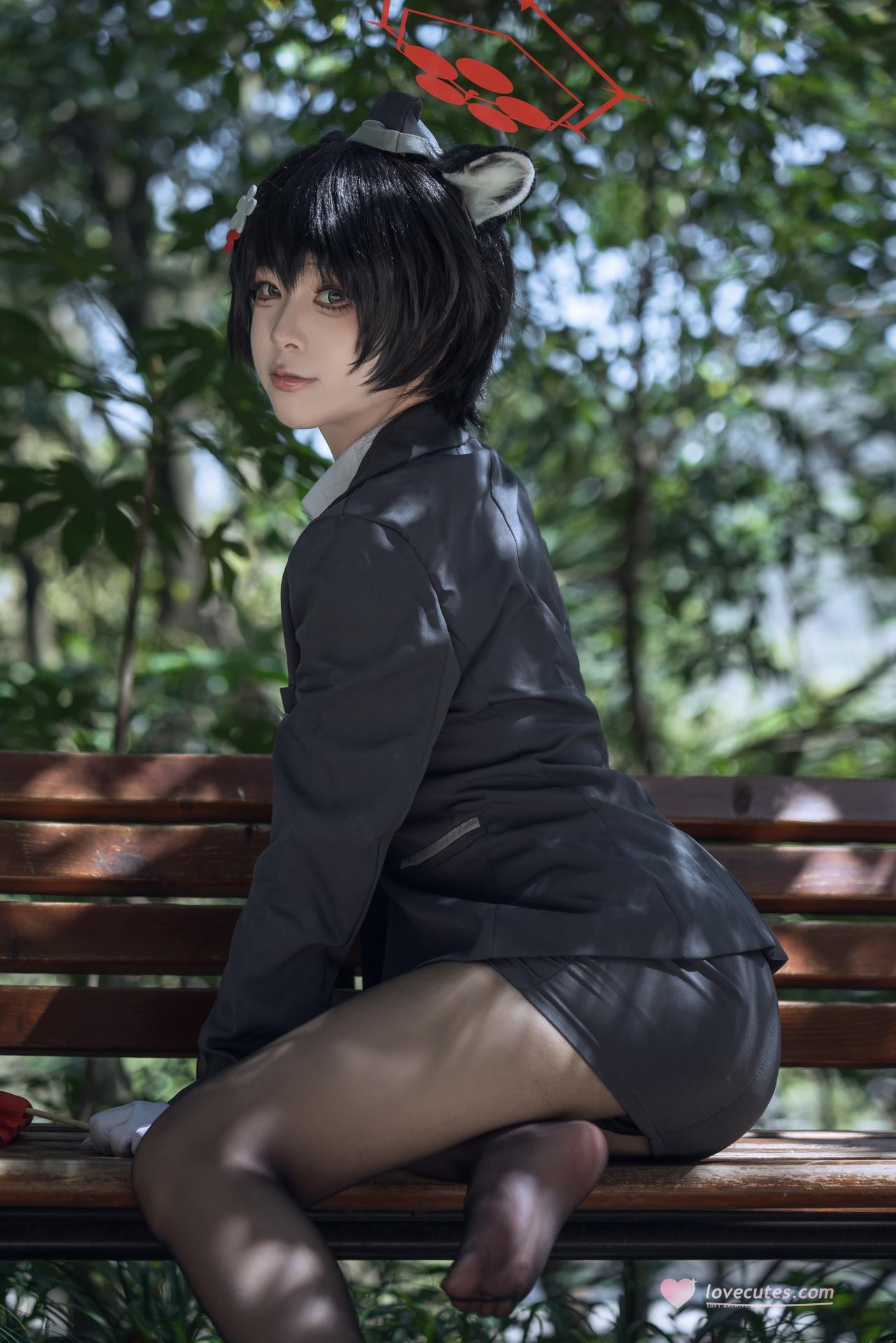 矢量鱼 Blue Archive Tsubaki ธีมไกด์ถุงน่องดำ 32P