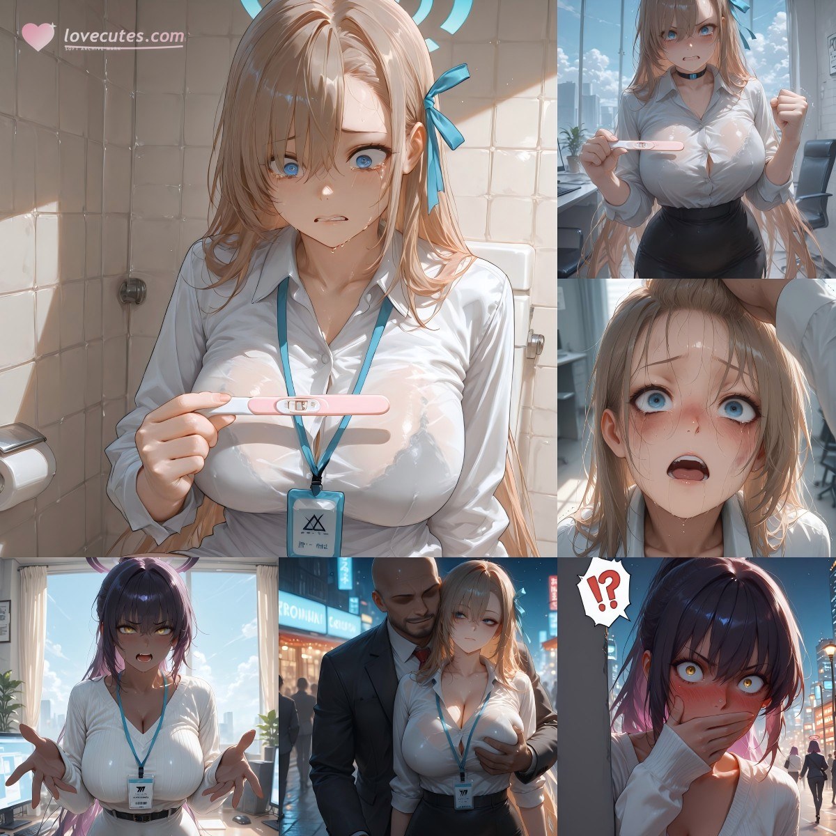 AI生成アニメ少女 - 碧蓝档案 一之濑明日奈 Vol.6：黒ストッキング レース下着 タイト衣装 ビキニ ベッド撮影 露出 156P