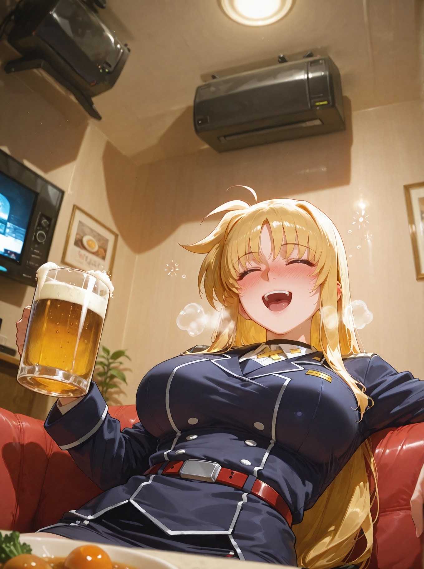 AI Generated Anime Girl - Magical Girl Lyrical Nanoha Fate Testarossa Black Stockings Lingerie Gallery 357P