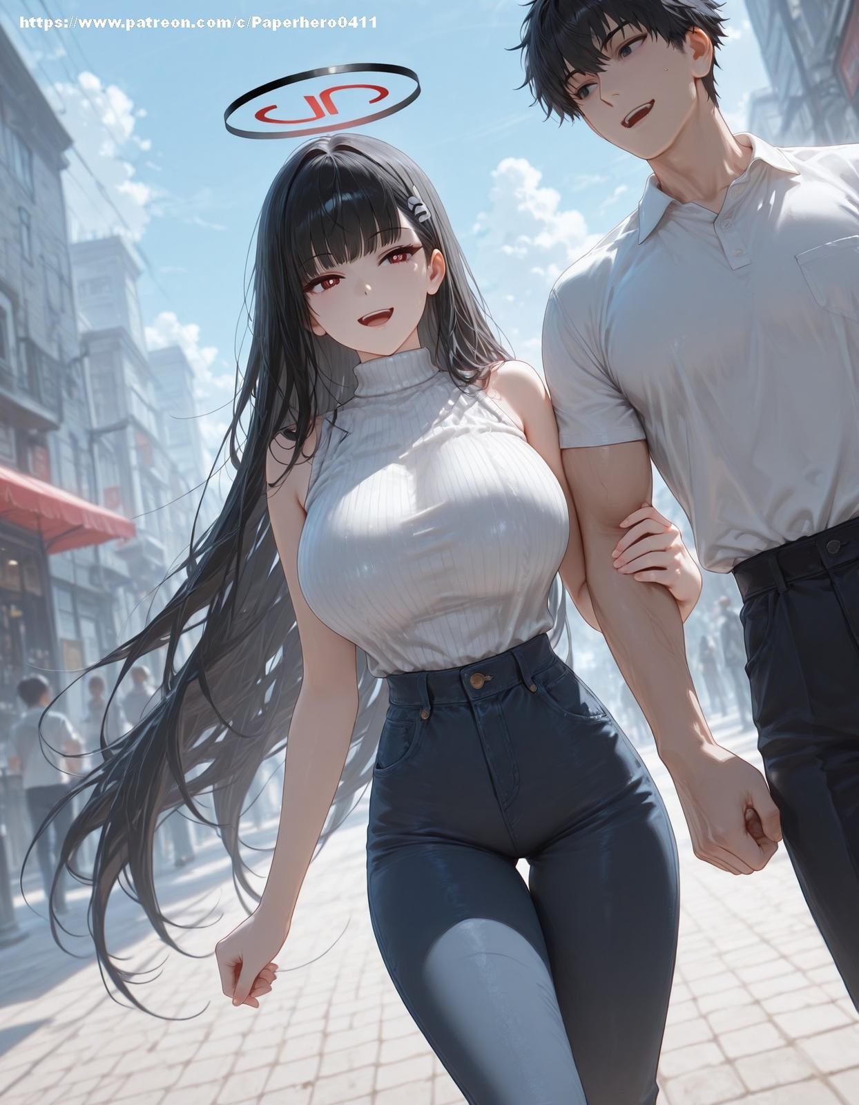AI Porn - Blue Archive Tsukatsuki Rio Black Stockings Lingerie Wet Bathroom AI Nudes Gallery 237P