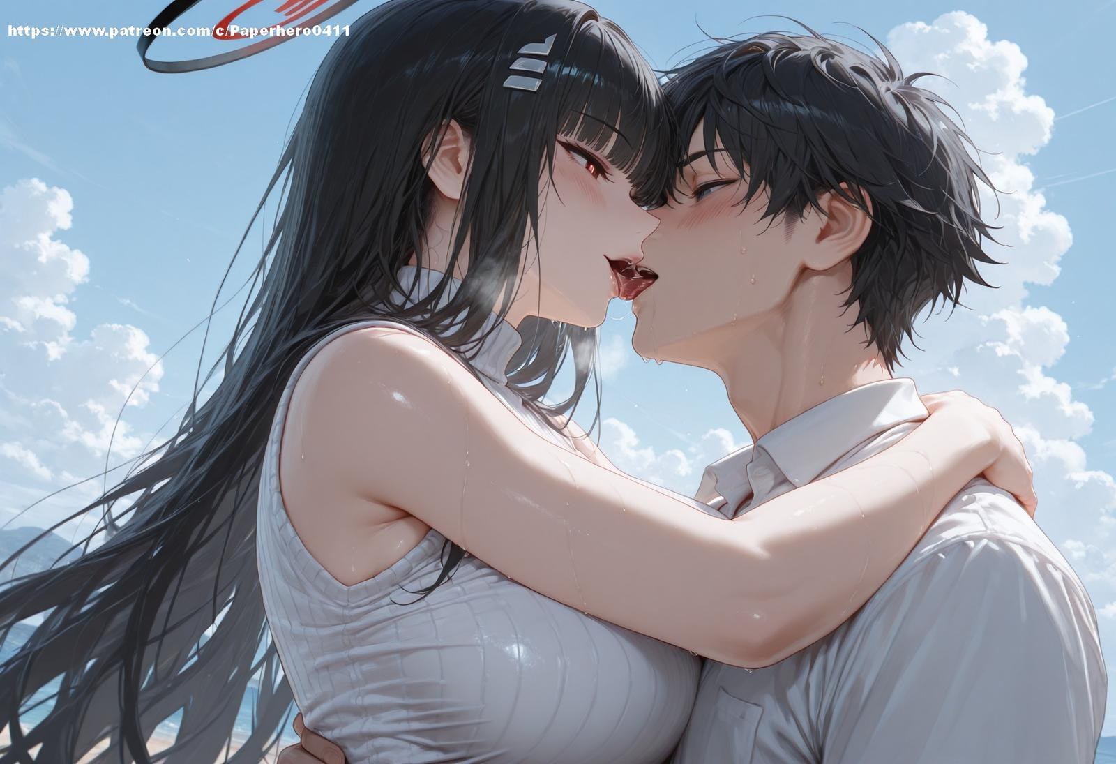 AI Porn - 碧蓝档案 调月莉音 Vol.4-5：黑丝蕾丝内衣浴室湿身 AI 裸图图库 238P