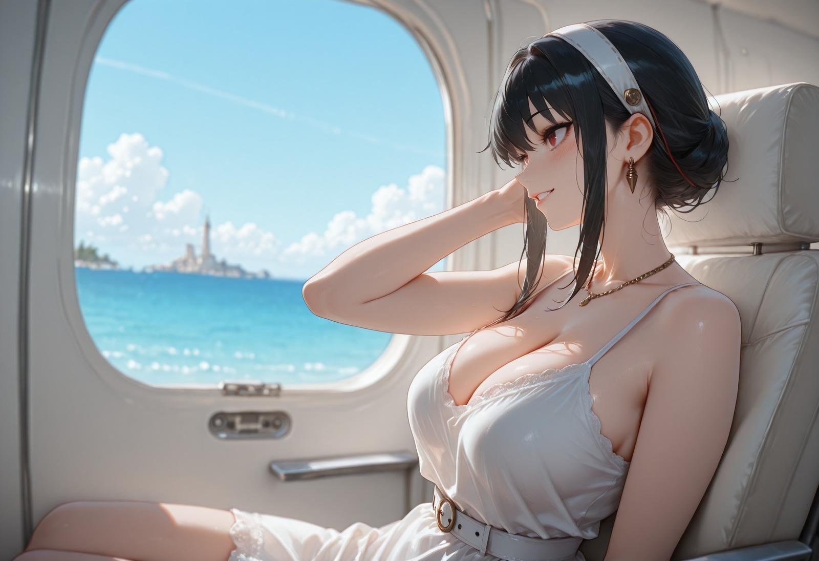 AI Porn - 스파이 패밀리 요르 포저 해변 수영복 비키니 젖은 연출 AI 누드 갤러리 399P