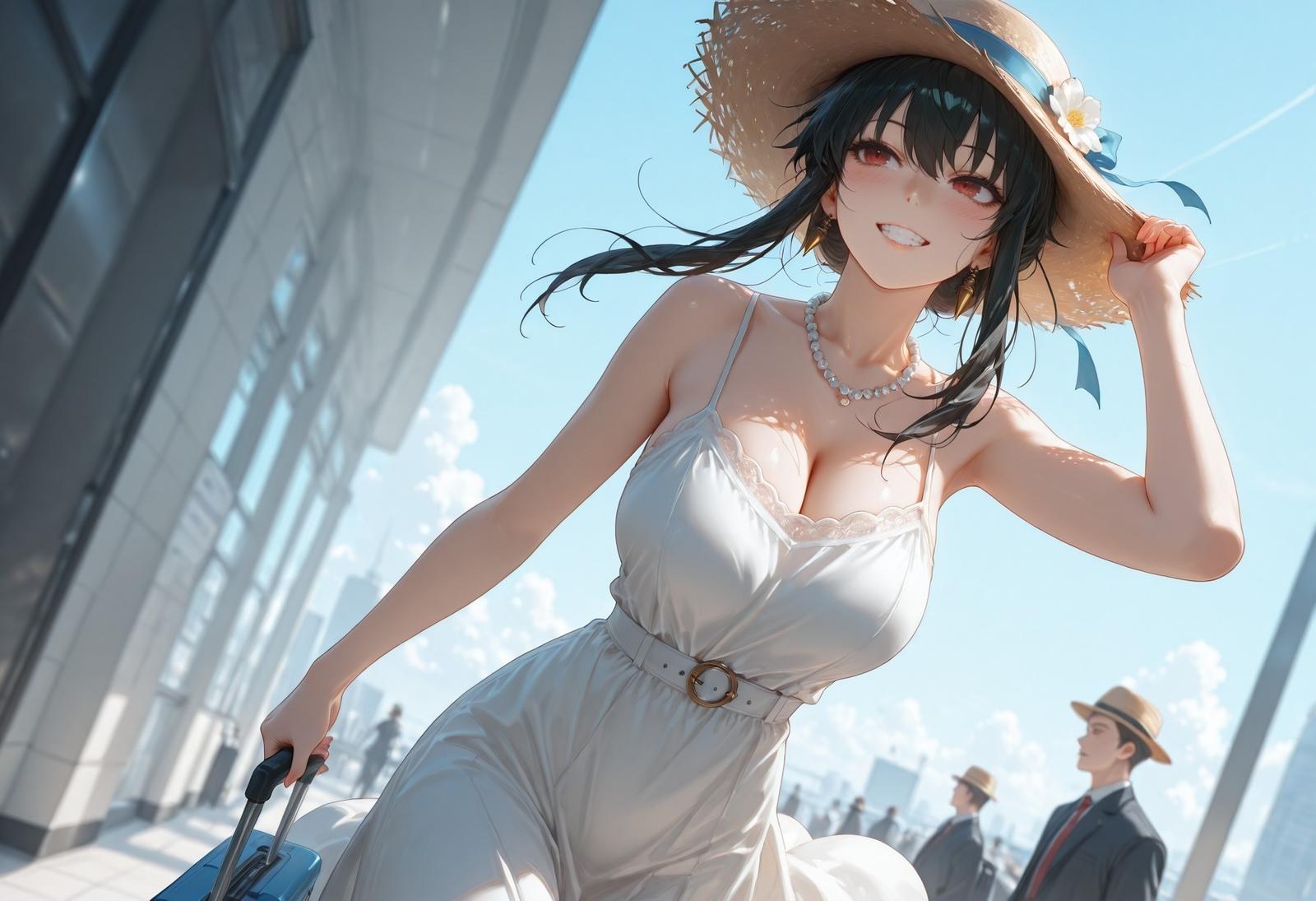 AI Porn - 스파이 패밀리 요르 포저 해변 수영복 비키니 젖은 연출 AI 누드 갤러리 399P