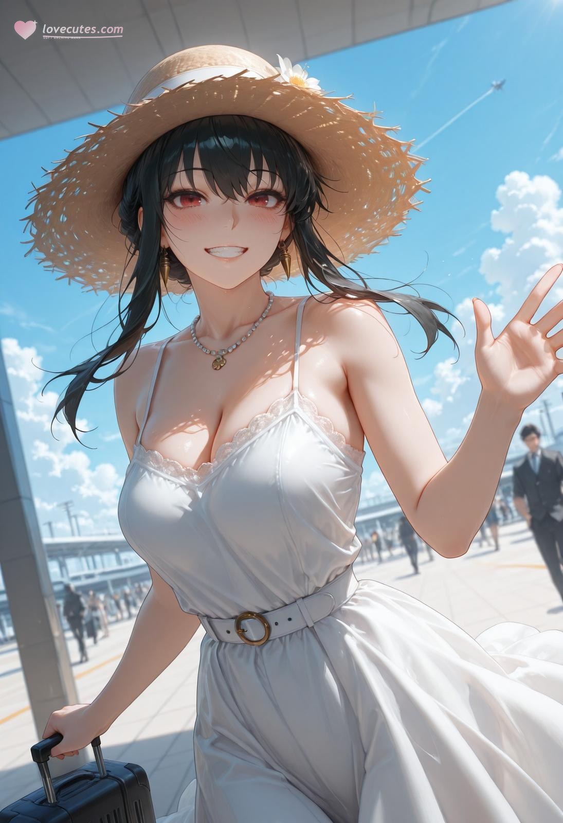 AI Porn - 间谍过家家 约尔·福杰：海滩泳装比基尼湿身 AI 裸图图库 399P