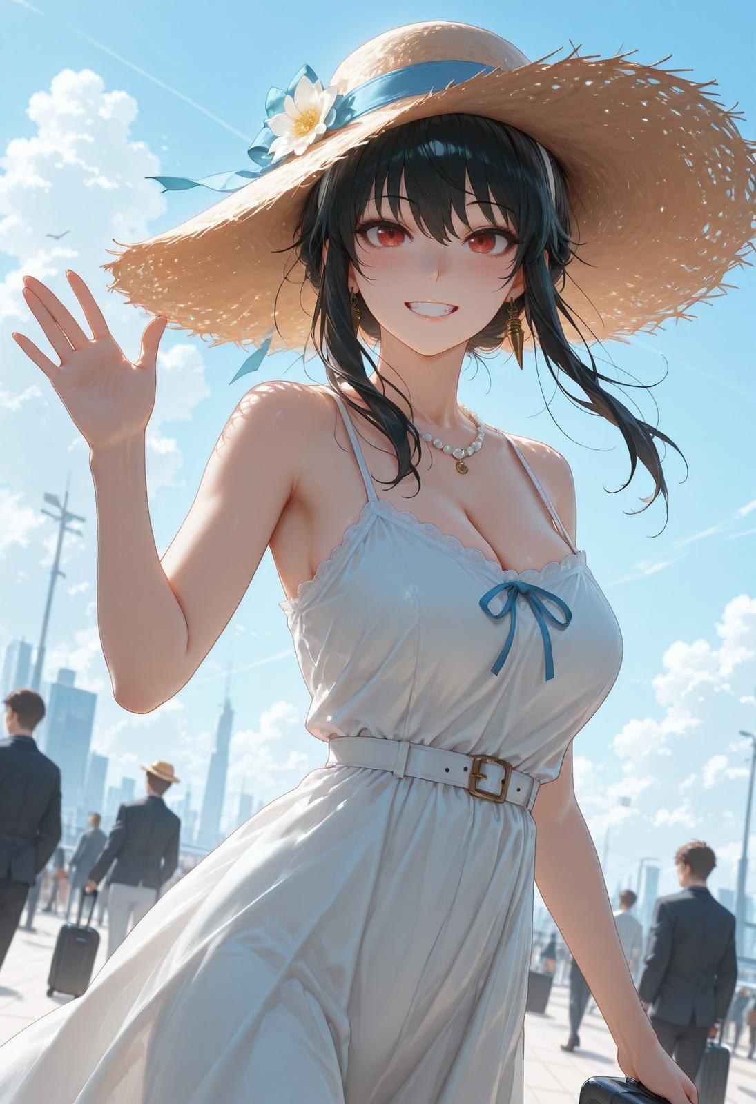 AI Porn - 间谍过家家 约尔·福杰：海滩泳装比基尼湿身 AI 裸图图库 399P