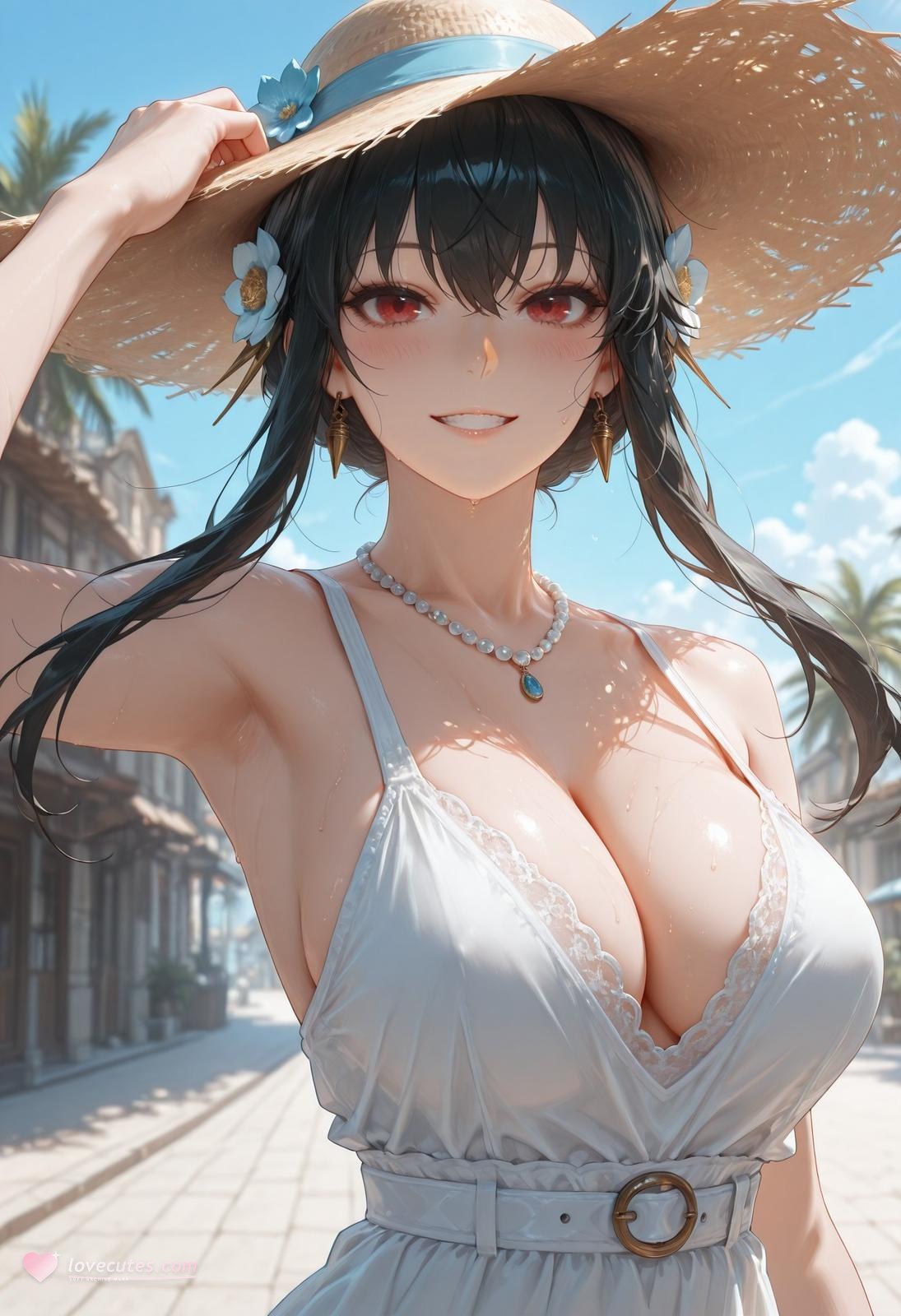 AI Porn - 间谍过家家 约尔·福杰：海滩泳装比基尼湿身 AI 裸图图库 399P