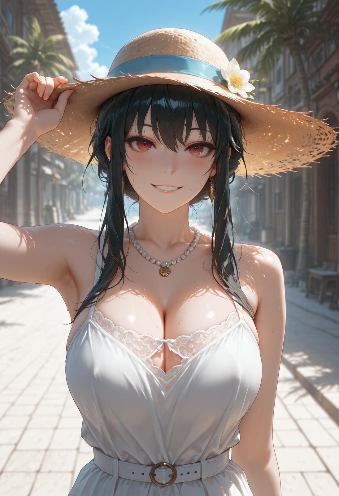 AI Porn - 间谍过家家 约尔·福杰：海滩泳装比基尼湿身 AI 裸图图库 399P