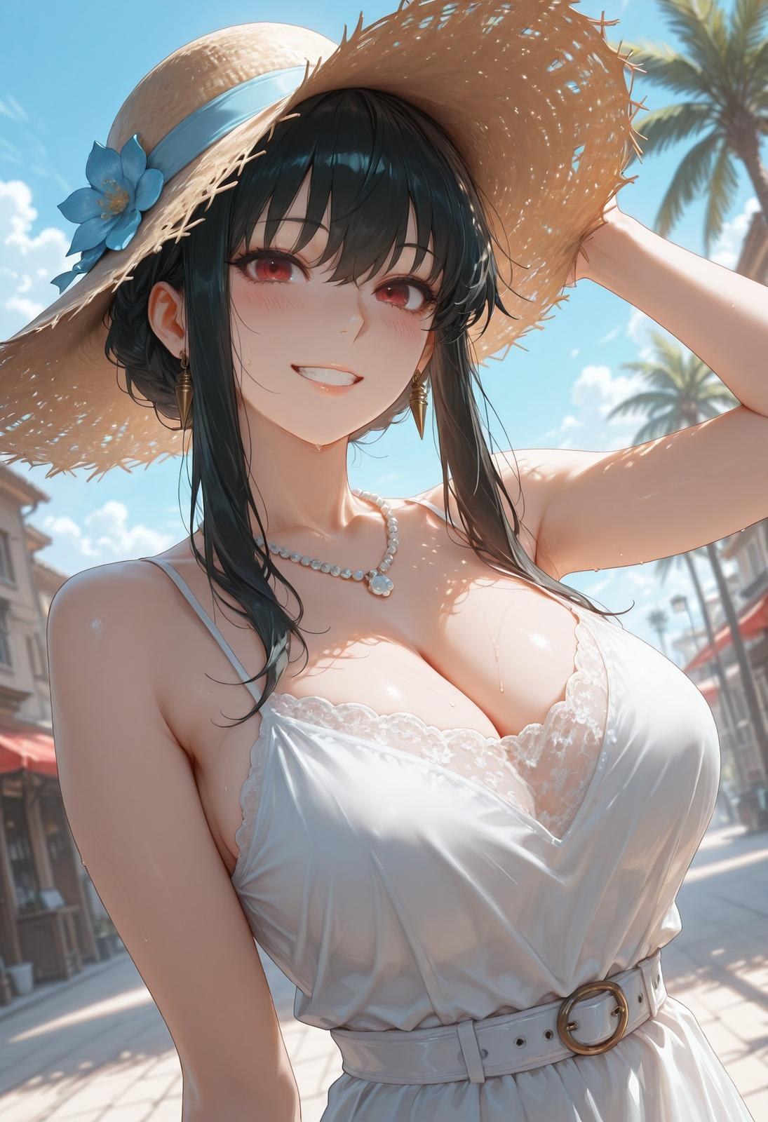 AI Porn - 间谍过家家 约尔·福杰：海滩泳装比基尼湿身 AI 裸图图库 399P