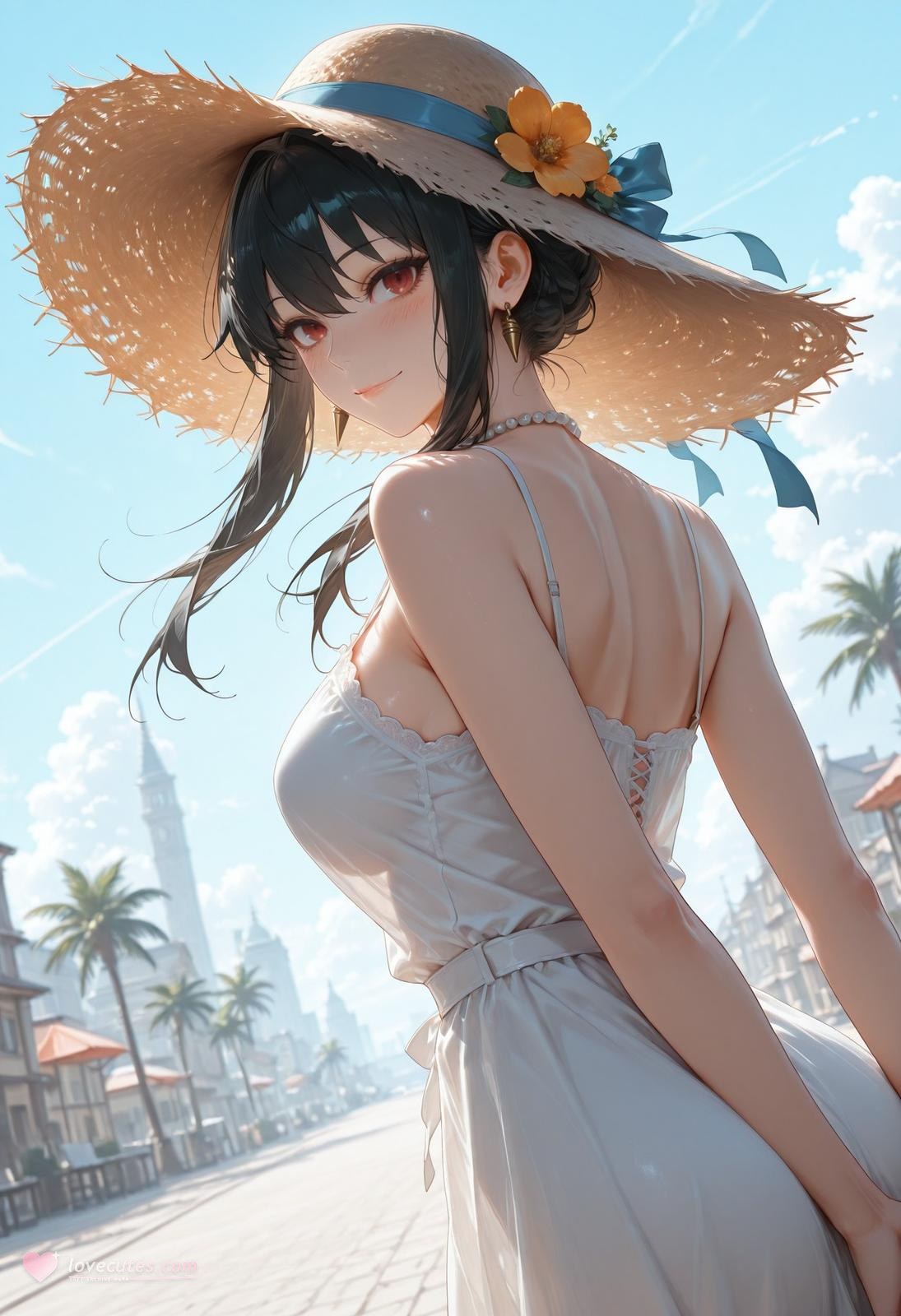 AI Porn - 间谍过家家 约尔·福杰：海滩泳装比基尼湿身 AI 裸图图库 399P