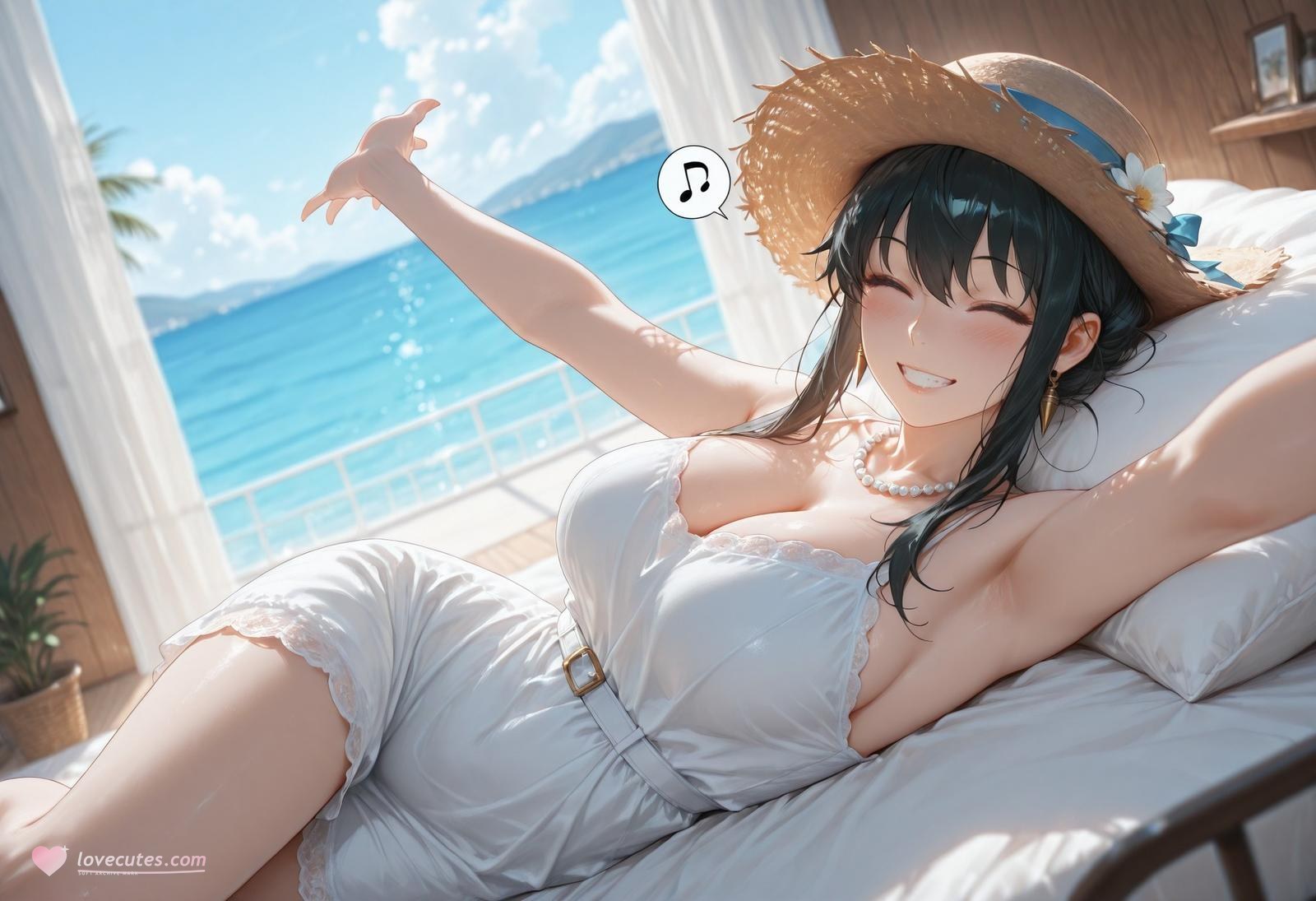 AI Porn - 间谍过家家 约尔·福杰：海滩泳装比基尼湿身 AI 裸图图库 399P
