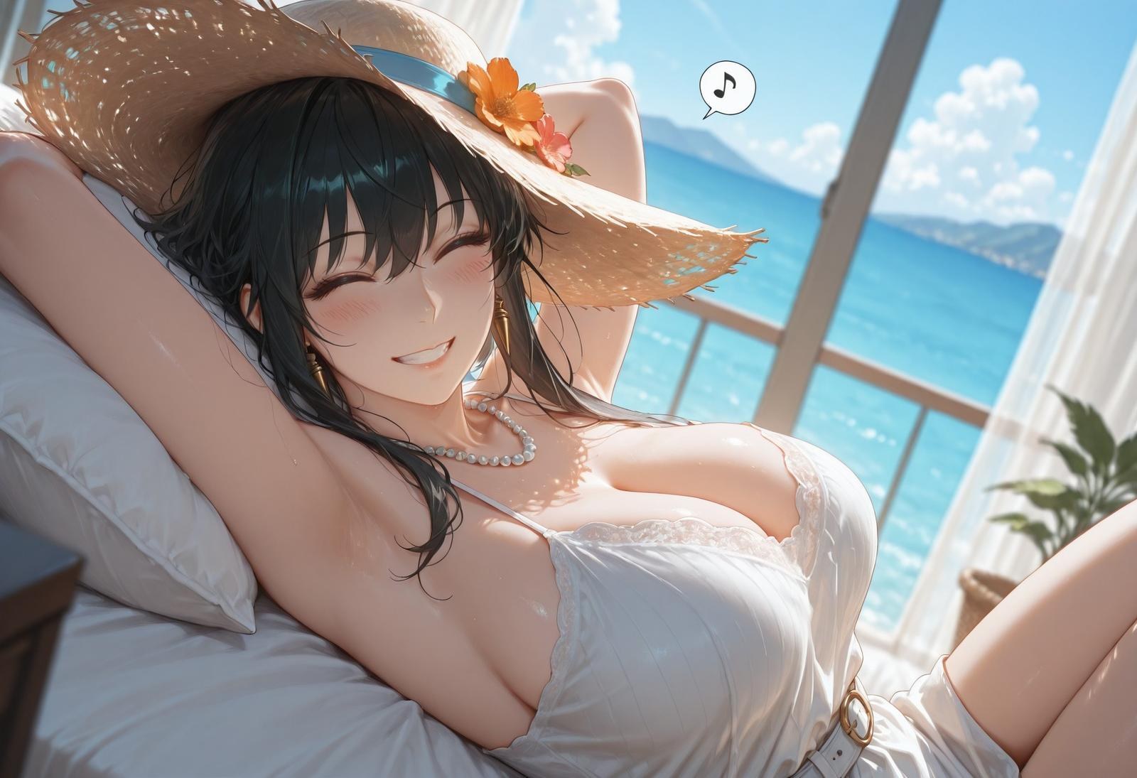 AI Porn - 间谍过家家 约尔·福杰：海滩泳装比基尼湿身 AI 裸图图库 399P