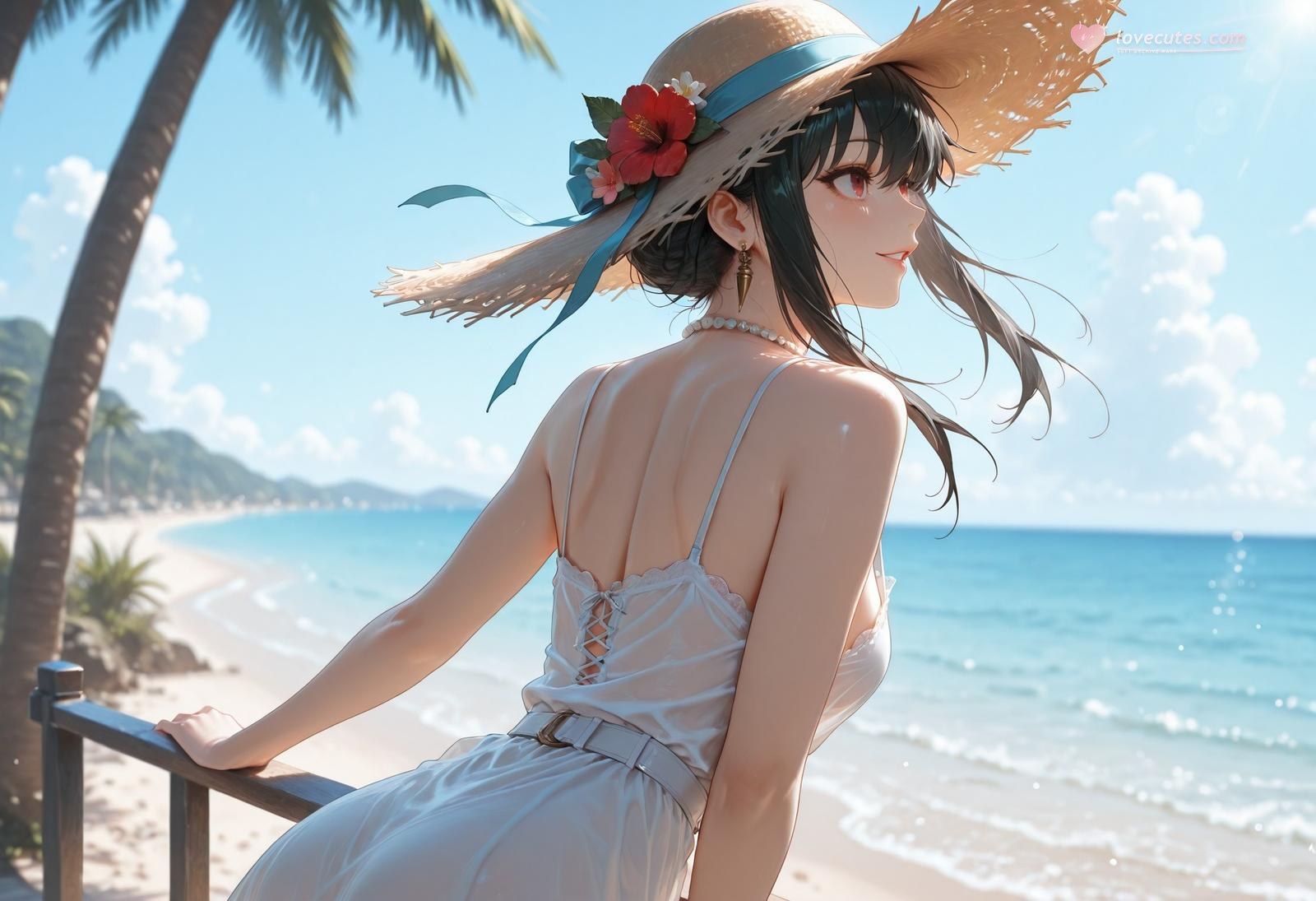 AI Porn - 间谍过家家 约尔·福杰：海滩泳装比基尼湿身 AI 裸图图库 399P