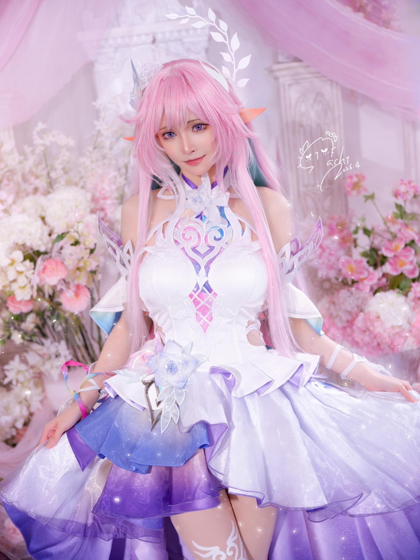 [cosplay] Machi馬吉 - Honkai: Star Rail Cyrene vay le phuc elf toc hong 105P