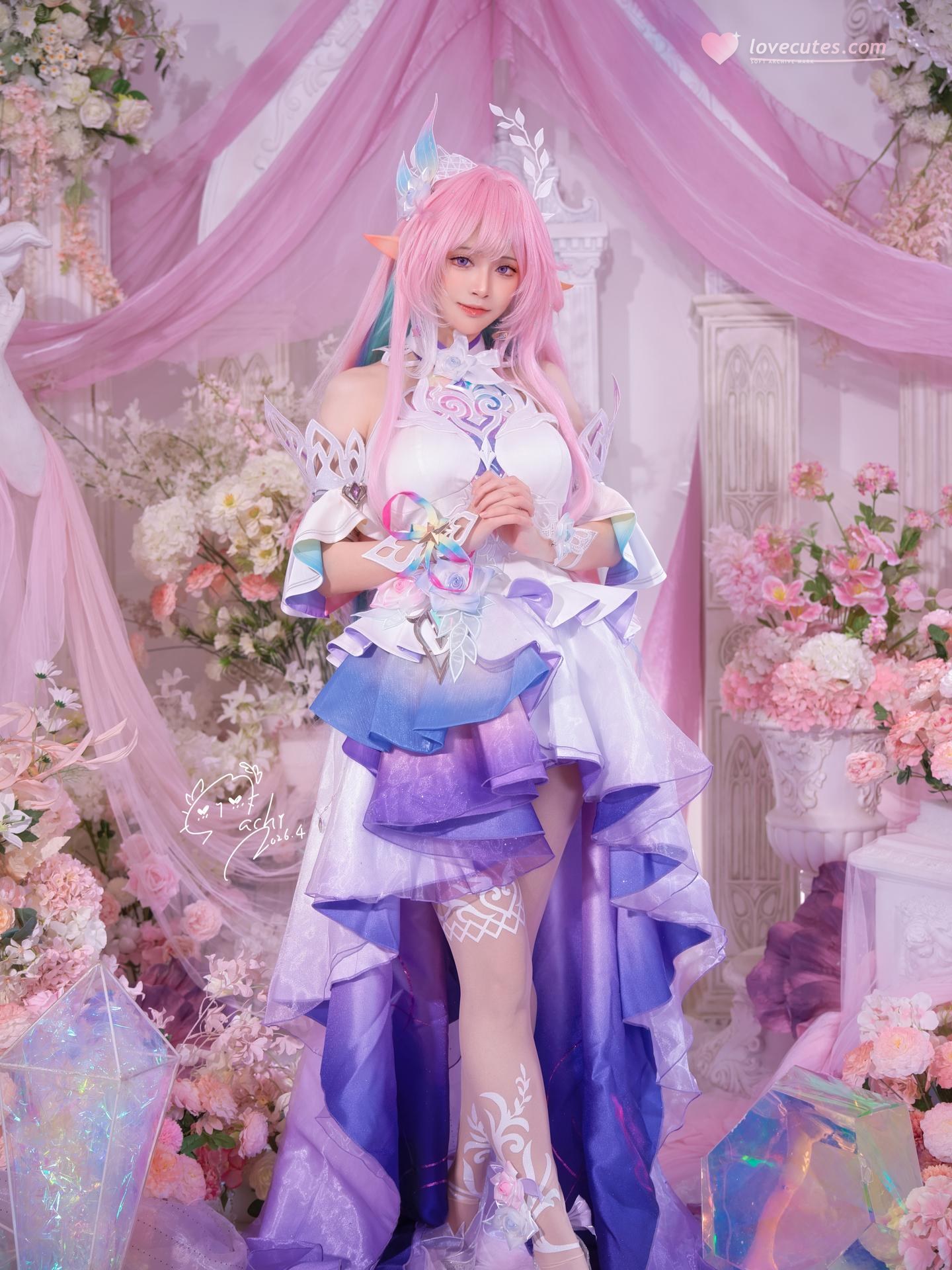 [cosplay] Machi馬吉 - Honkai: Star Rail Cyrene vay le phuc elf toc hong 105P