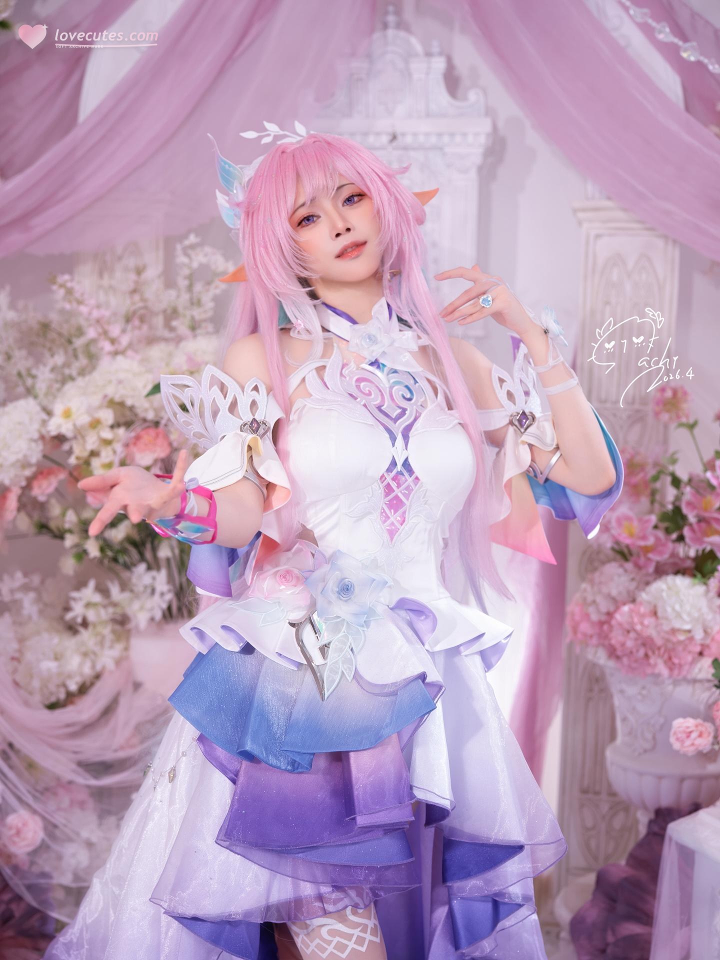 [cosplay] Machi馬吉 - Honkai: Star Rail Cyrene vay le phuc elf toc hong 105P